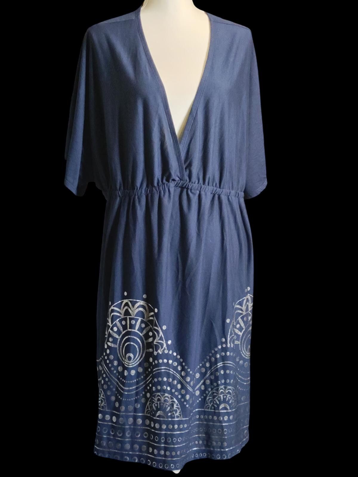 Other Swimsuits for All Blue Casual Women's Dress w White Pattern Size ONE SIZE - 2 Thumbnail