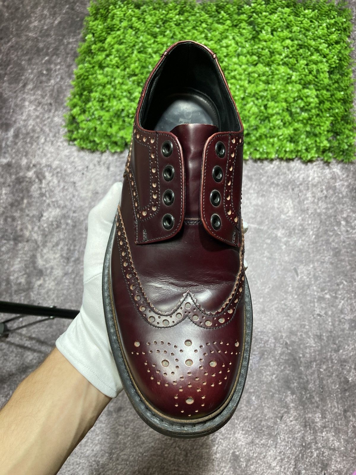 Prada PRADA Leather Brogue Shoes Commando Derby UK7.5 EU41 US8.5 Size US 8.5 / EU 41-42 - 12 Thumbnail