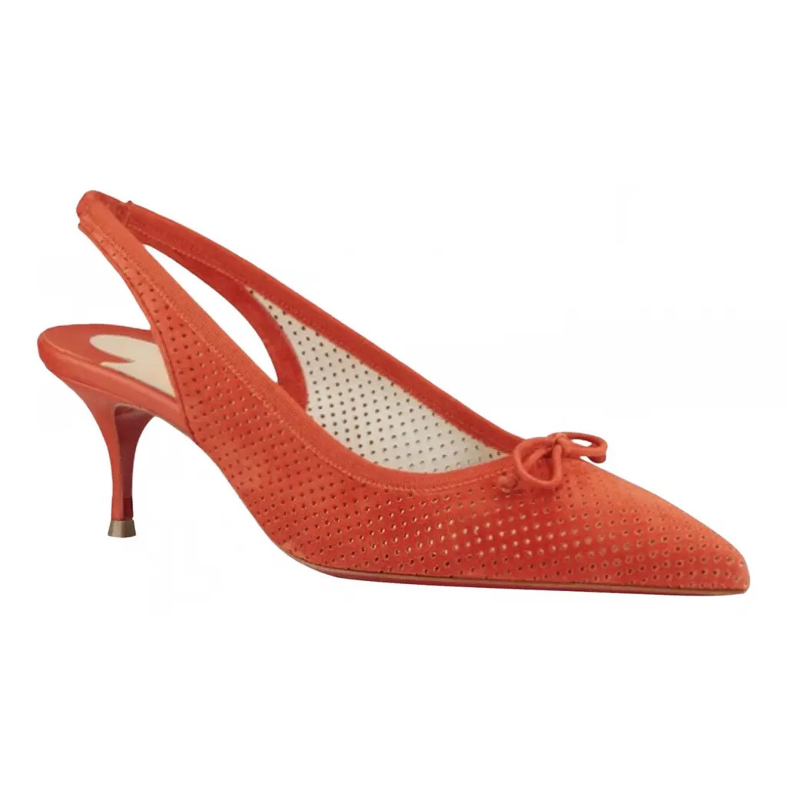 Christian Louboutin Christian Louboutin Hall Sling Pump 55 VIF Red Orange Size US 8 / IT 38 - 3 Thumbnail