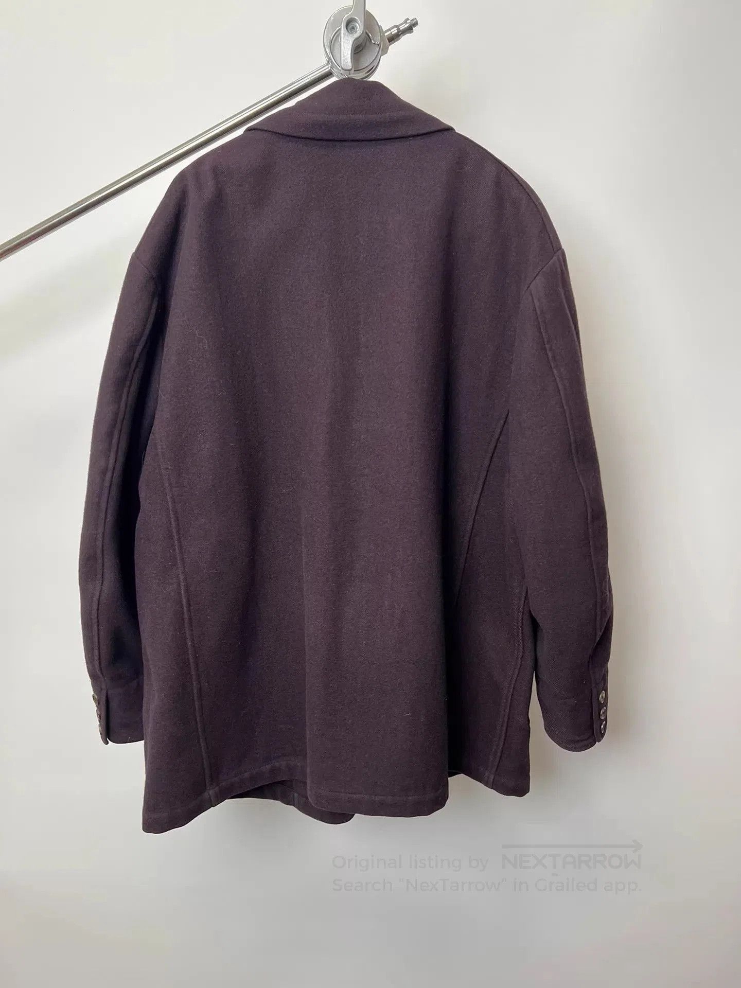 Yohji Yamamoto Purple Zip-Front Jacket with Pocket Details. Size US L / EU 52-54 / 3 - 6 Thumbnail