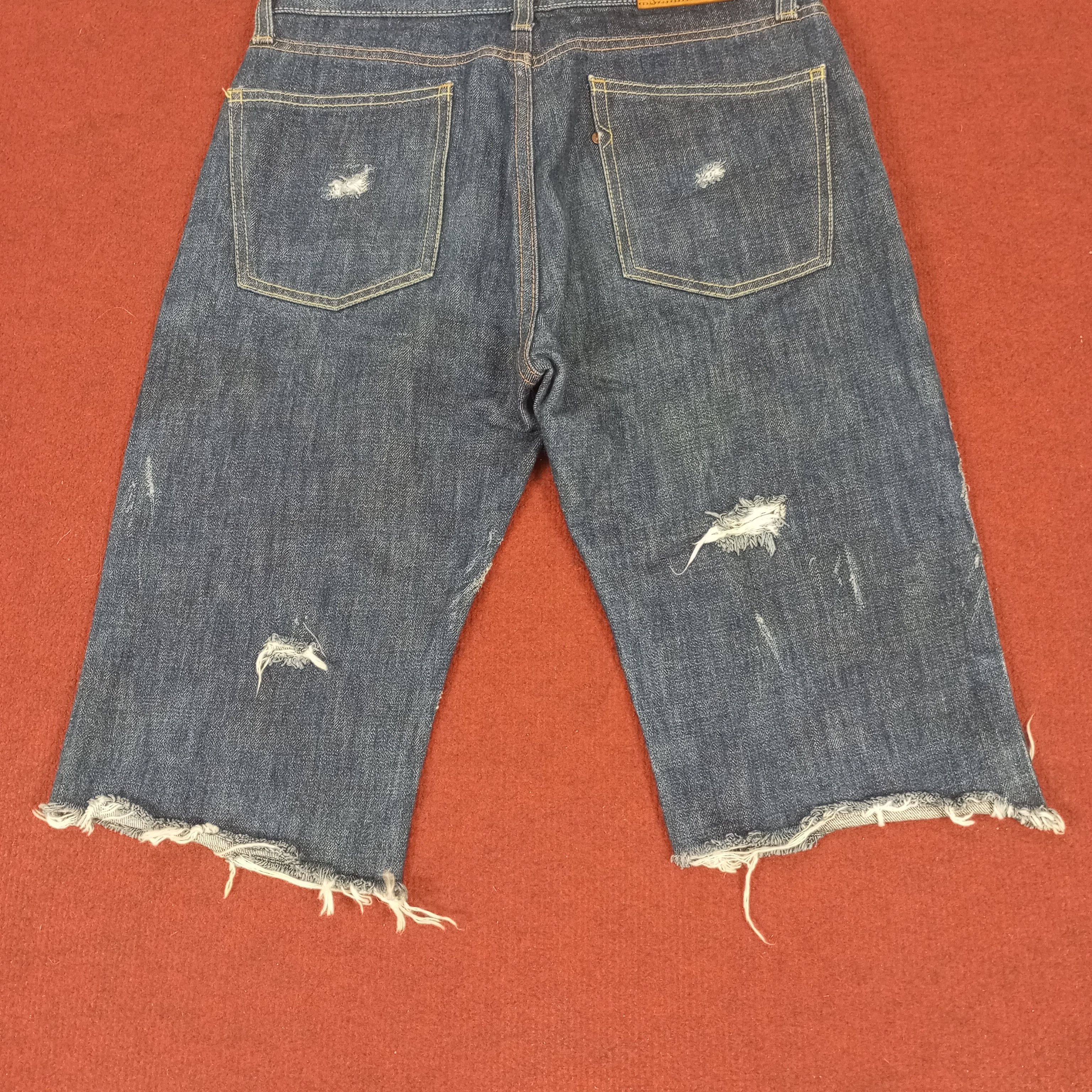 Gucci × Vintage Gucci Luxury Brand Distressed Short Jeans Size US 27 - 6 Thumbnail