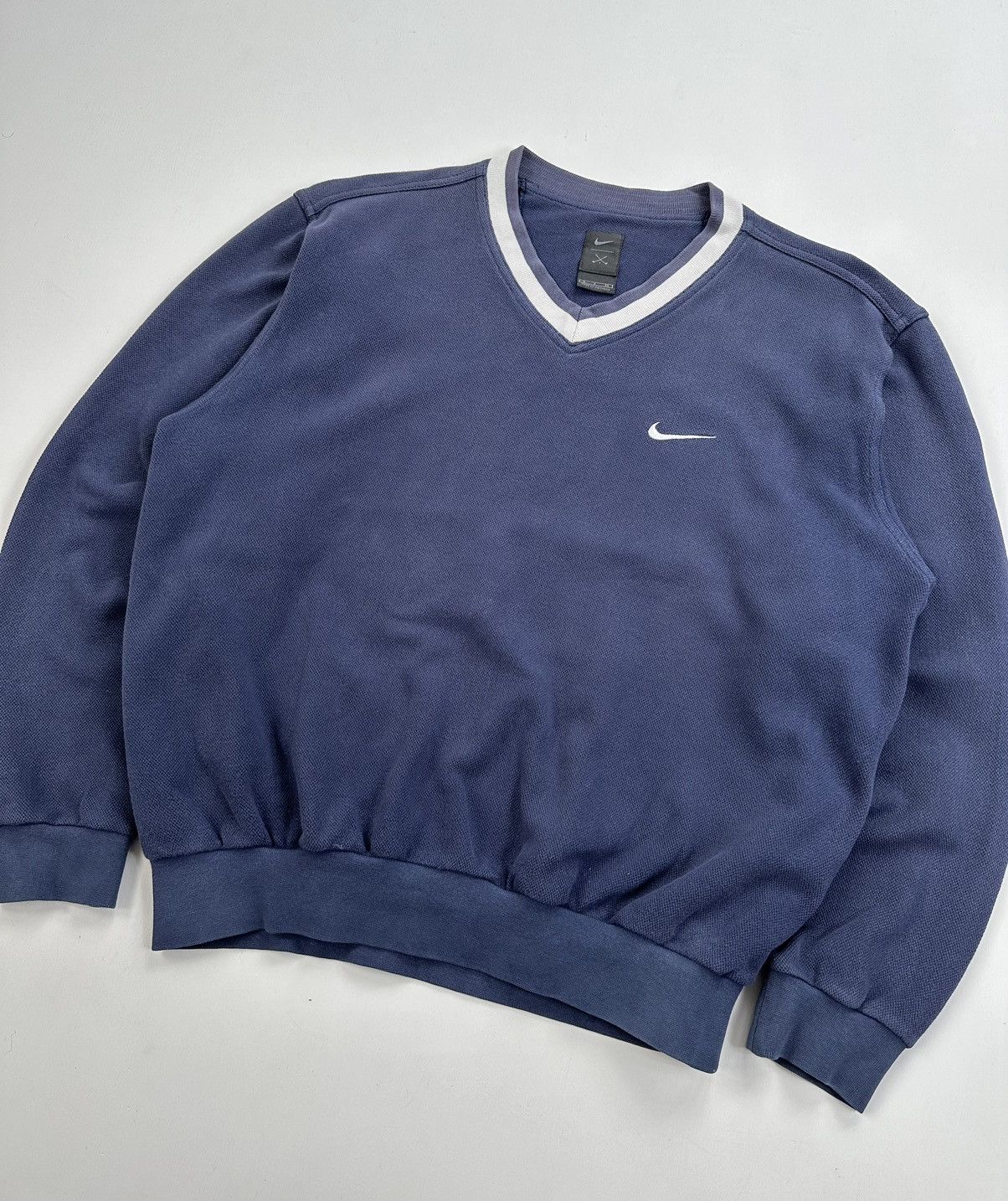 Nike Vintage Nike Men's Navy Swoosh Pullover Size US S / EU 44-46 / 1 - 4 Thumbnail
