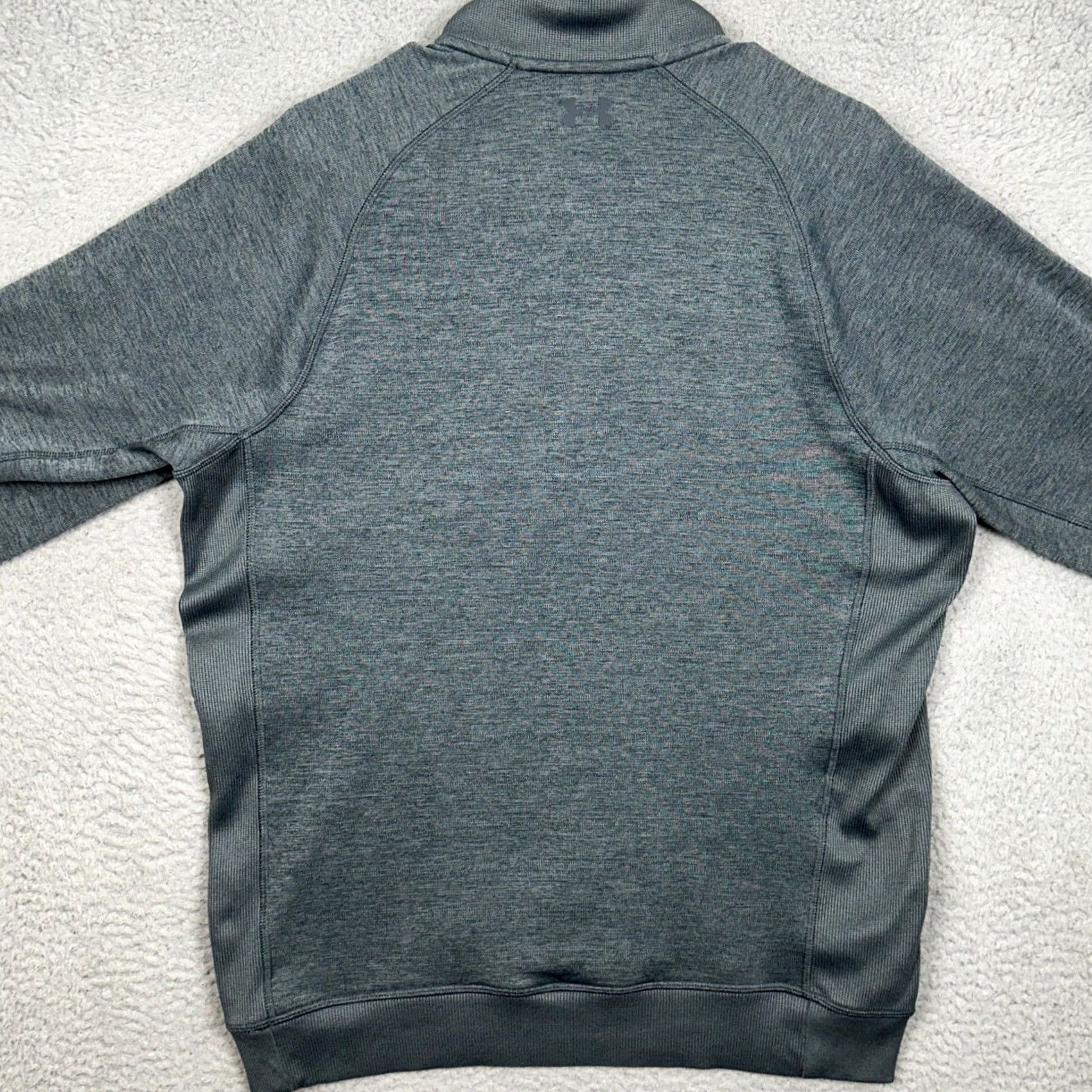 Under Armour Under Armour Sweatshirt Mens Large Grey ColdGear Quarter Zip Pullover Loose Fit Size US L / EU 52-54 / 3 - 3 Thumbnail