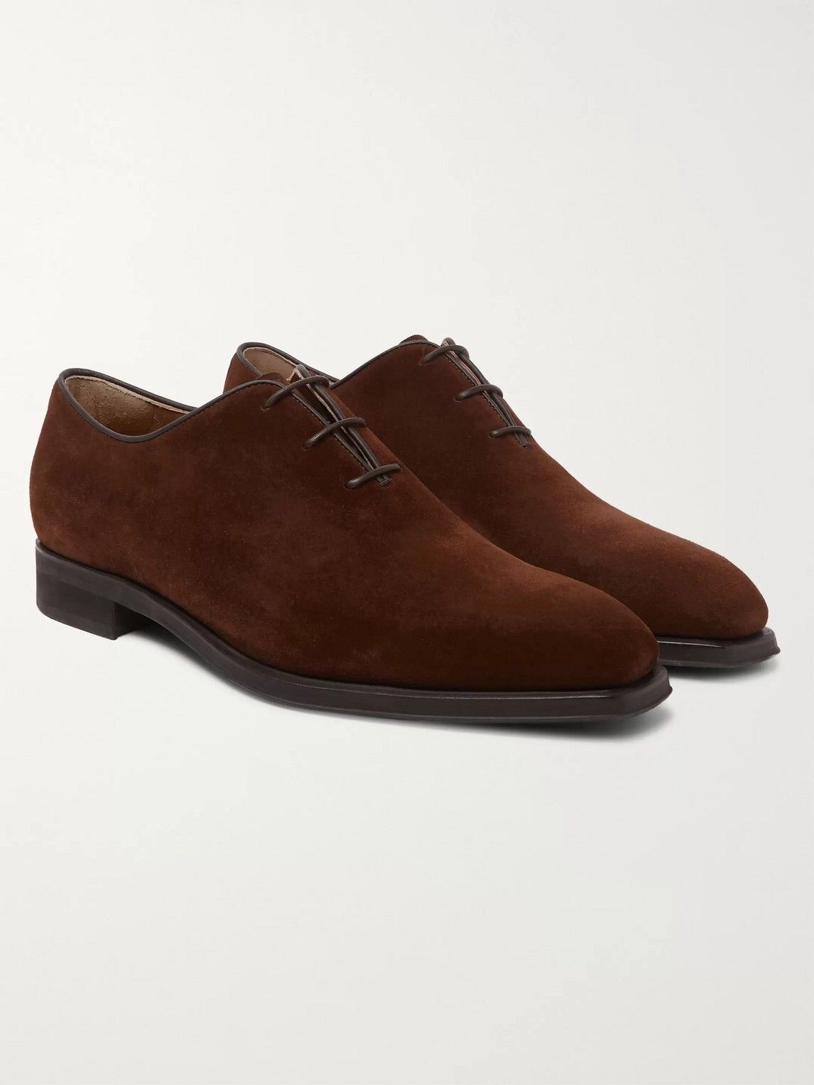 Berluti Alessandro Infini Leather-Trimmed Suede Oxford Shoes Size US 10 / EU 43 - 4 Thumbnail
