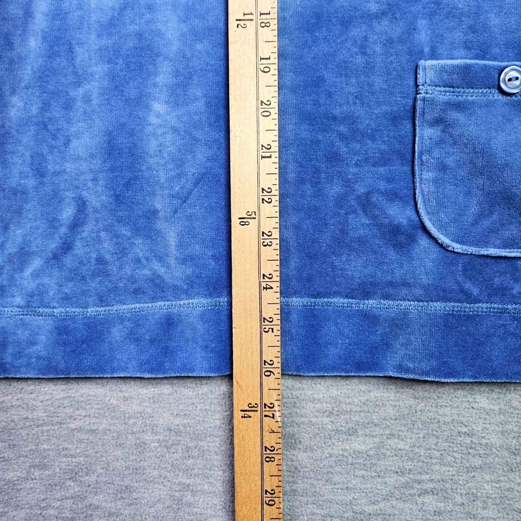 Vintage Appleseed's Women Pullover Sweatshirt XL Periwinkle Blue Velour Long Sleeve Casual Shirt Womens Size XL / US 12-14 / IT 48-50 - 4 Thumbnail