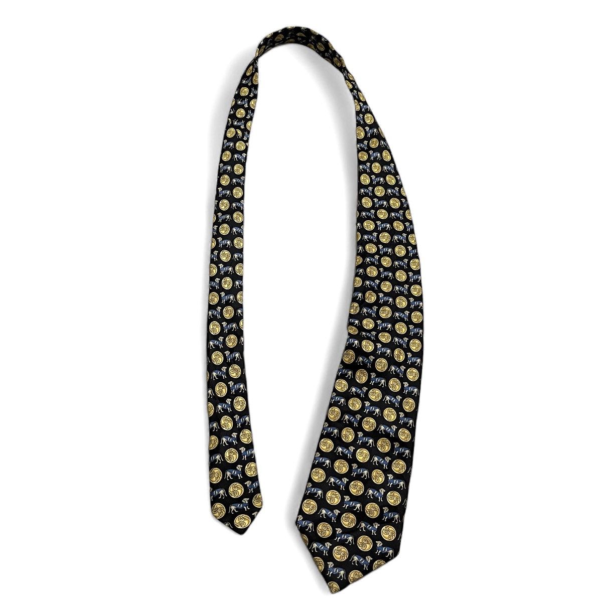 Fendi 🔥COOL🔥Fendi Silk Tie Full Print Dog Size ONE SIZE - 1 Thumbnail