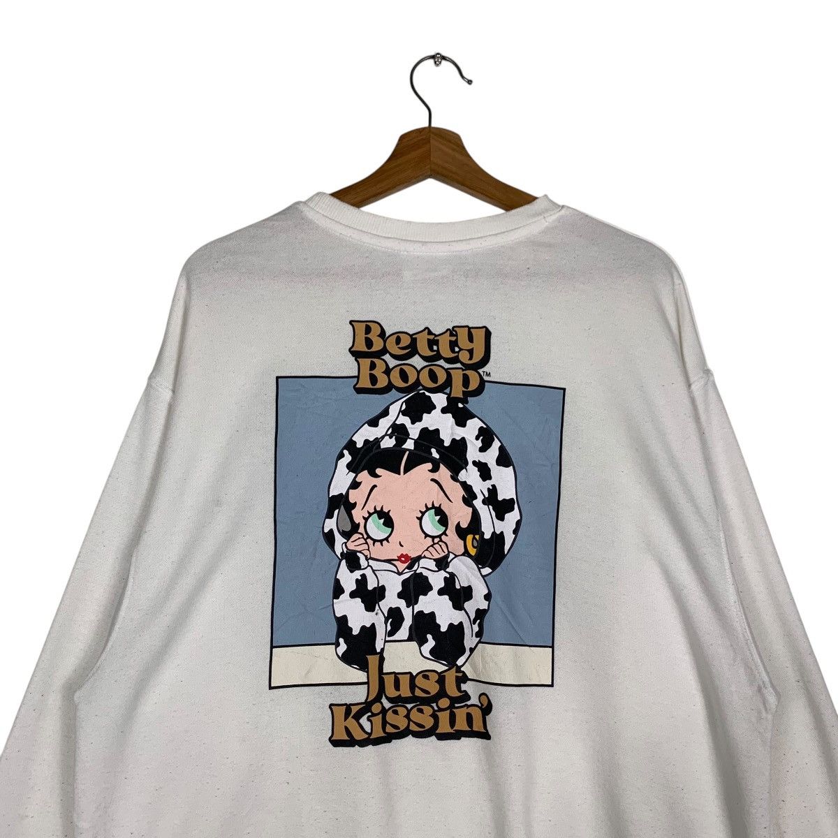 Japanese Brand BETTY BOOP X DENIFITS Graphics Printed Sweatshirt #1515-C68 Size US L / EU 52-54 / 3 - 2 Thumbnail