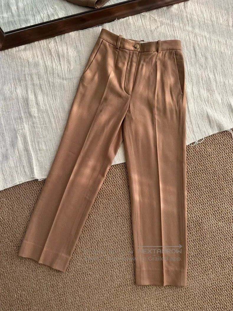 Hermes Hermes size M Solid Color Cashmere Straight Casual Pants, K Size 26" / US 2 / IT 38 - 1 Thumbnail