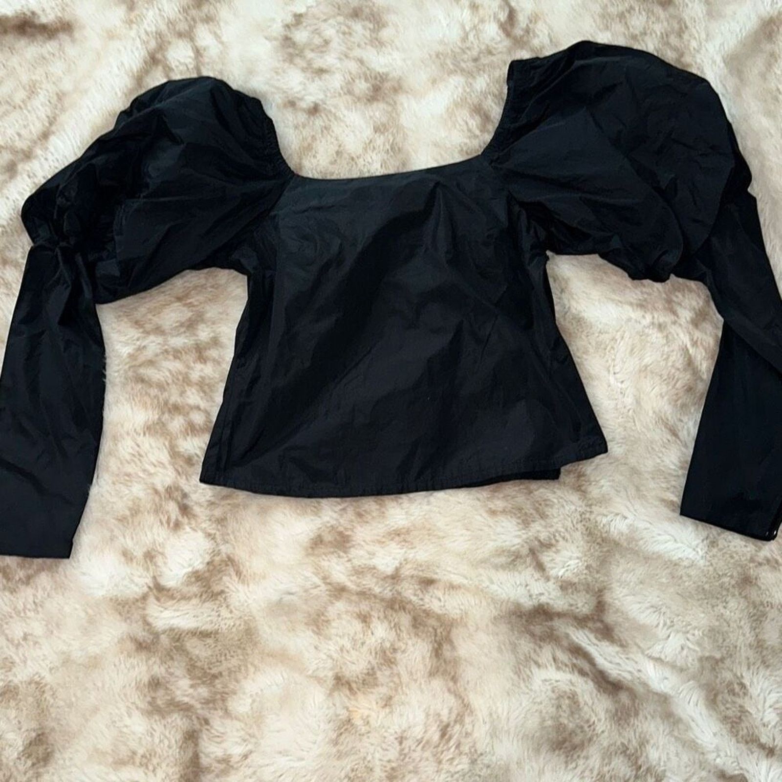 Other The Andamane Elsa puff sleeve taffeta black blouse | Sz XS Size XS / US 0-2 / IT 36-38 - 7 Thumbnail