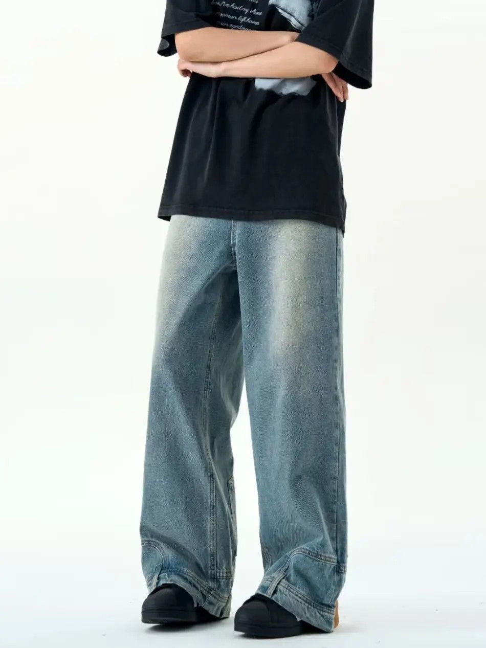 Japanese Brand × Jean Retro loose wide leg straight leg jeans Size US 32 / EU 48 - 5 Thumbnail