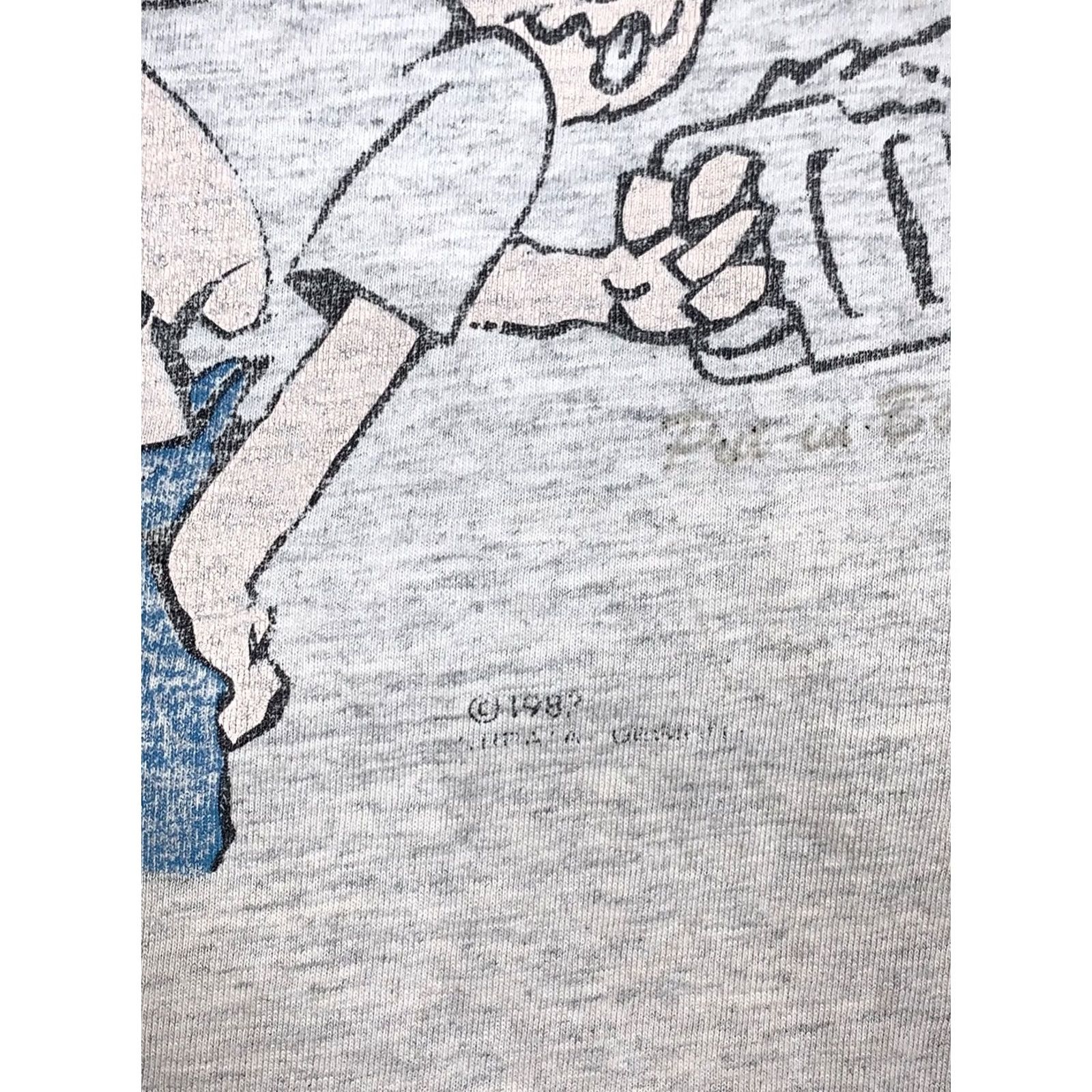 Lee VINTAGE Lee Shirt Men 2XL Gray 80s Distress Just Add Alcohol Short Sleeve Crew Neck "Instant A**hole" 1980s Summer Mens Size US XXL / EU 58 / 5 - 3 Thumbnail