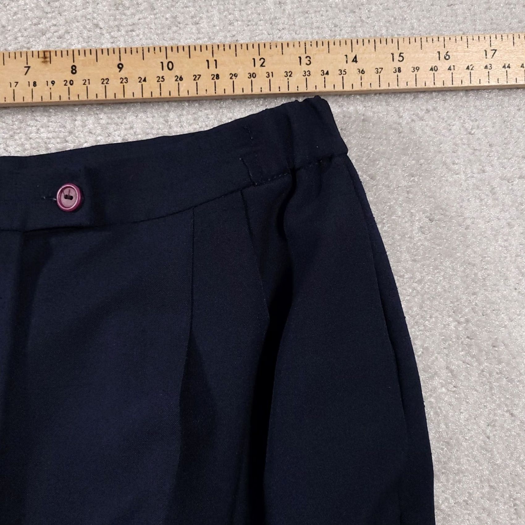 Vintage VINTAGE Lilly Ann Collection Blue Pleated Pants 27x25 Ladies Union Made In USA Size 26" / US 2 / IT 38 - 4 Thumbnail
