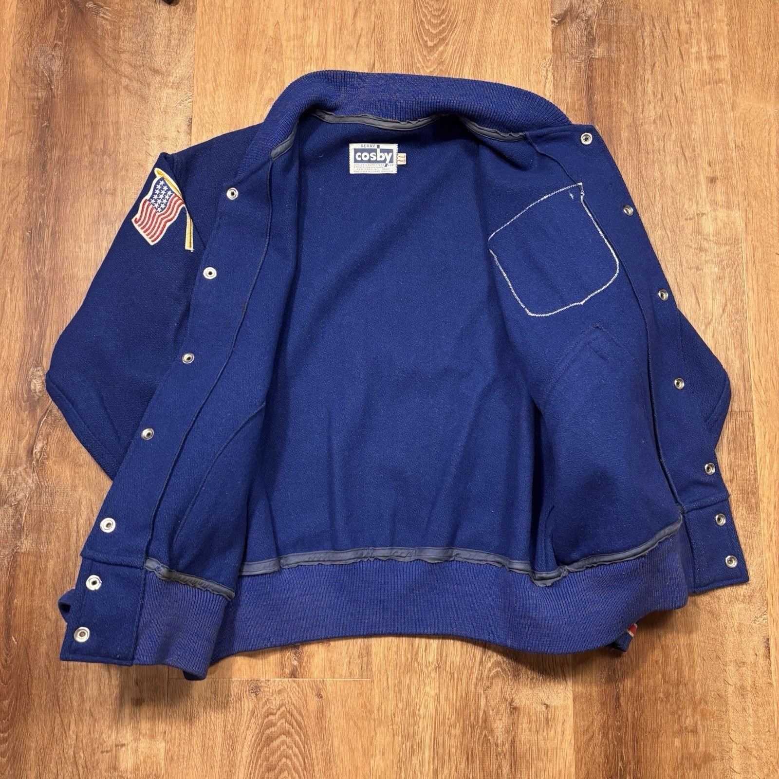 NHL 70s Vintage Cosby New York Rangers Jacket Mens 44 NHL Wool Size US L / EU 52-54 / 3 - 3 Thumbnail
