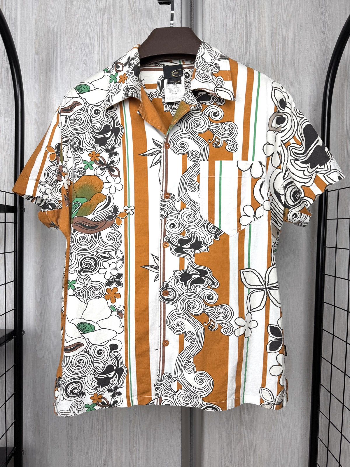 Just Cavalli Just Cavalli crazy abstract art Hawaiian short sleeve shirt Size US XXL / EU 58 / 5 - 2 Thumbnail