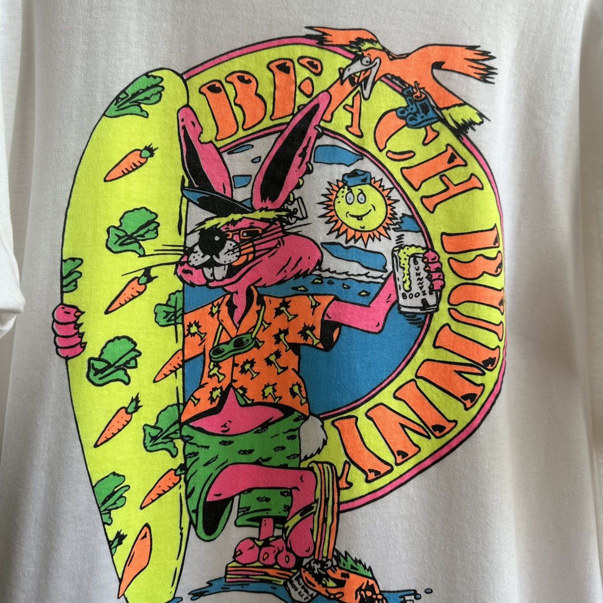 Vintage Vintage 90s Beach Bunny Single Stitch Graphic Humor Tee Size US XL / EU 56 / 4 - 3 Thumbnail
