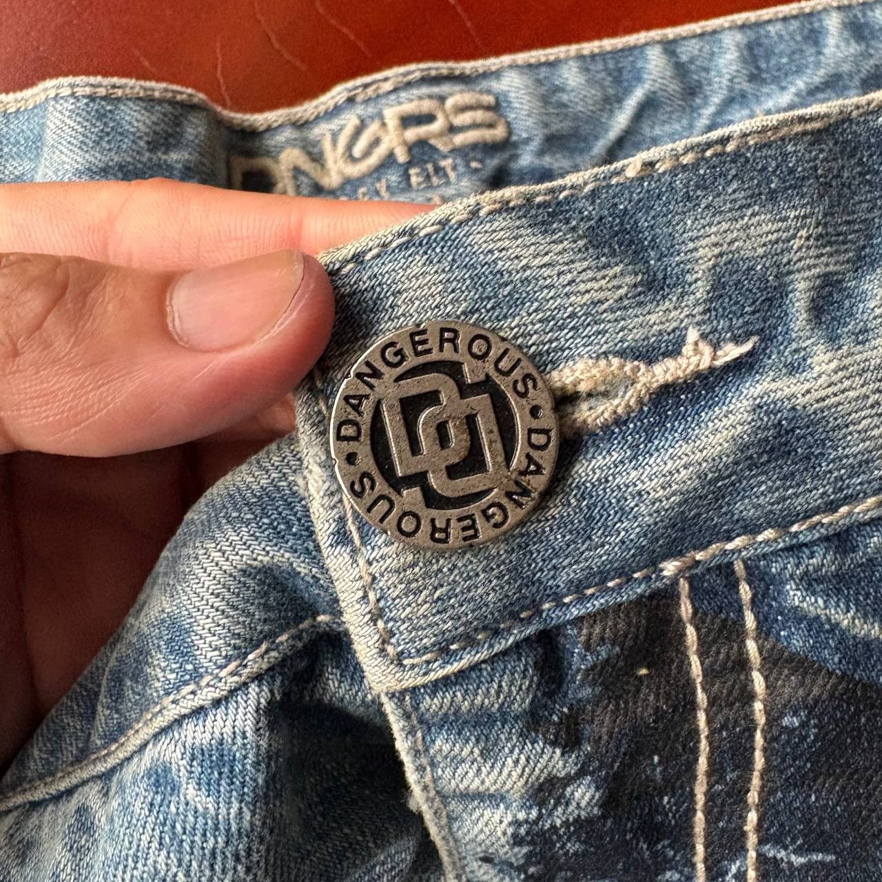 JNCO Y2K Tiger Style Dangerous DNGRS Jorts Pants Size US 44 / EU 60 - 6 Thumbnail