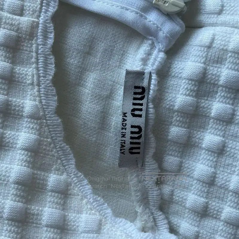 Miu Miu Miu Miu White Cotton Women's T-Shirt . Size XS / US 0-2 / IT 36-38 - 3 Thumbnail