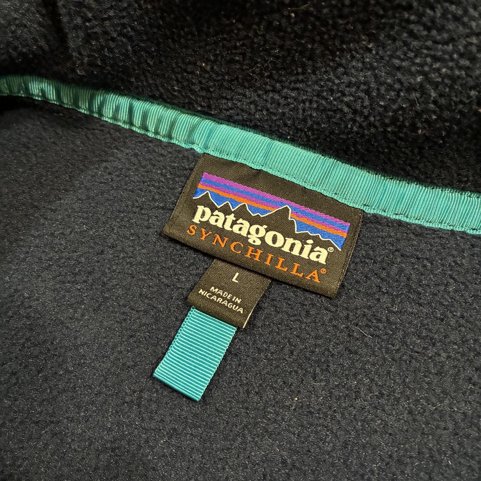 Patagonia Patagonia Synchilla Snap T Fleece ~ Men's L ~ Navy & Red Size US L / EU 52-54 / 3 - 4 Thumbnail