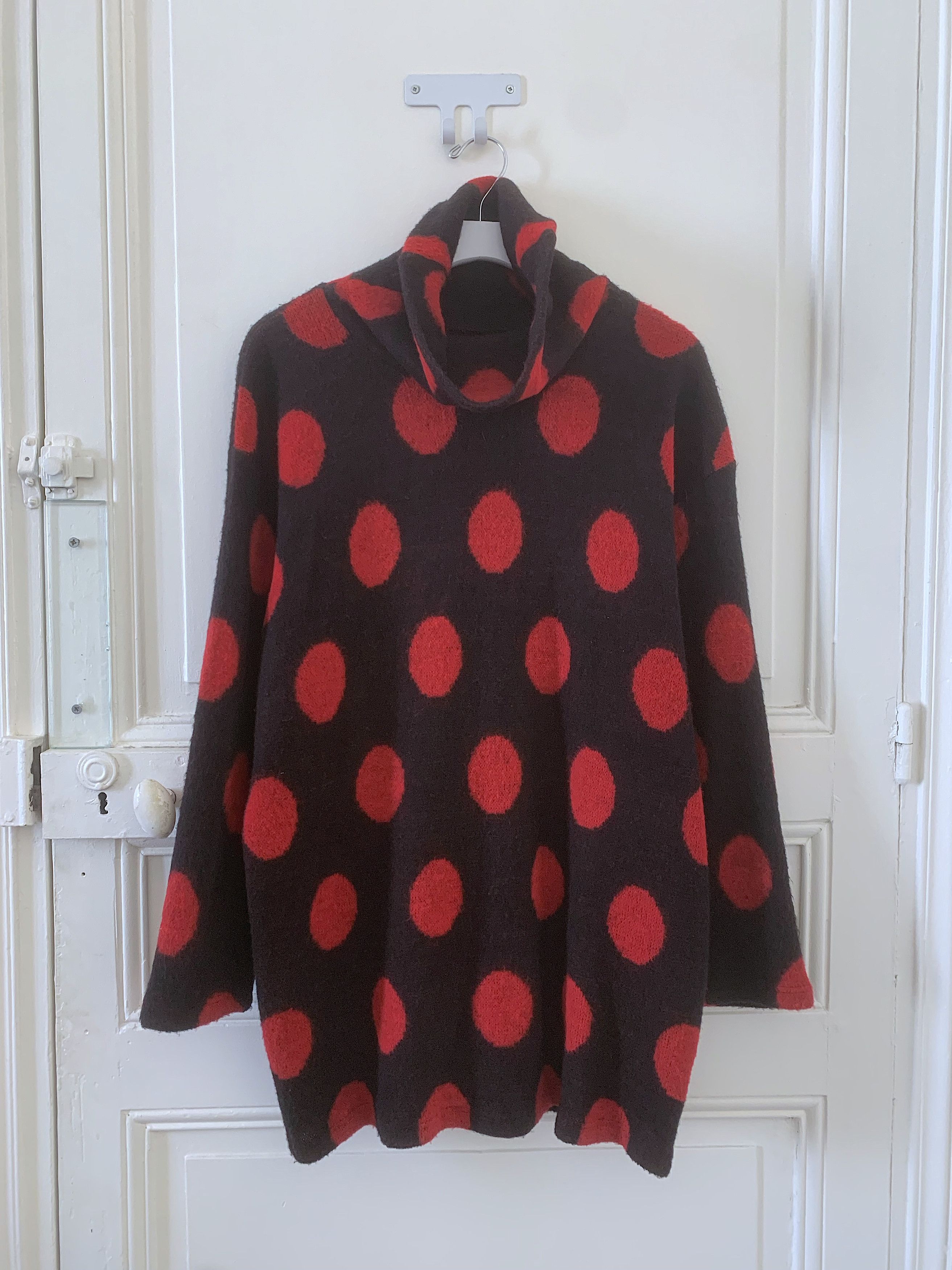 Vintage Polka Dot Mohair Sweater Size L / US 10 / IT 46 - 1 Thumbnail