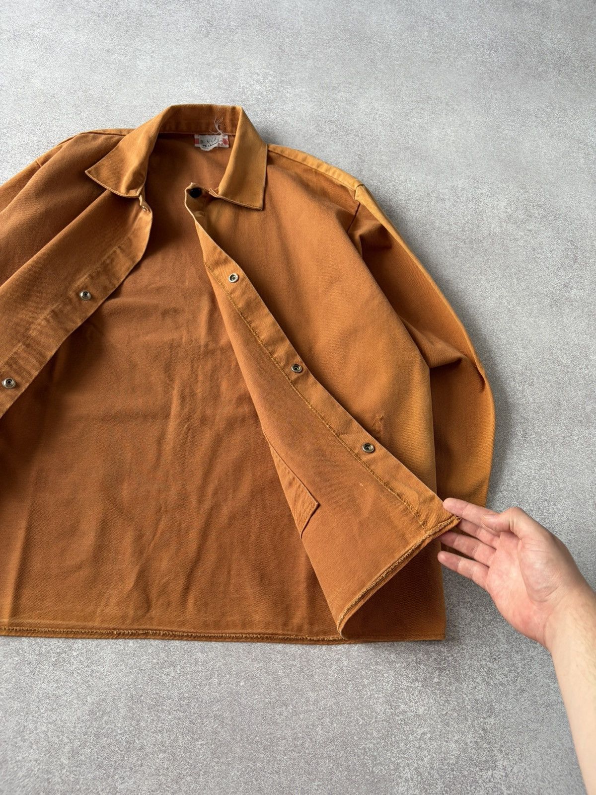 Vintage VTG French Work Sun - faded Distressed Brown Jacket Size XL Size US XL / EU 56 / 4 - 6 Thumbnail