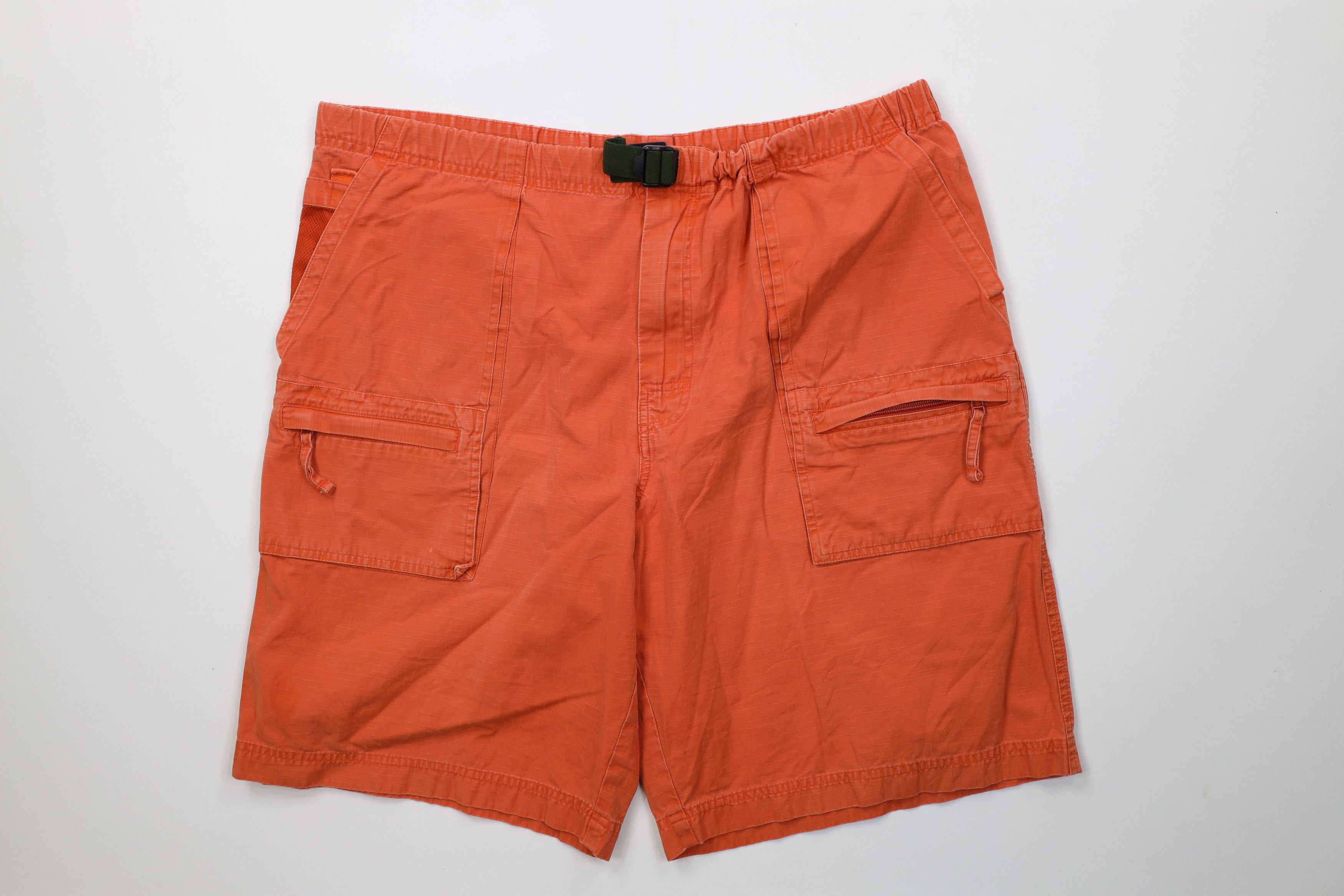 Gap Vintage Y2K 2000 Gap Ripstop Cargo Shorts Orange Cotton Size US 36 / EU 52 - 1 Thumbnail