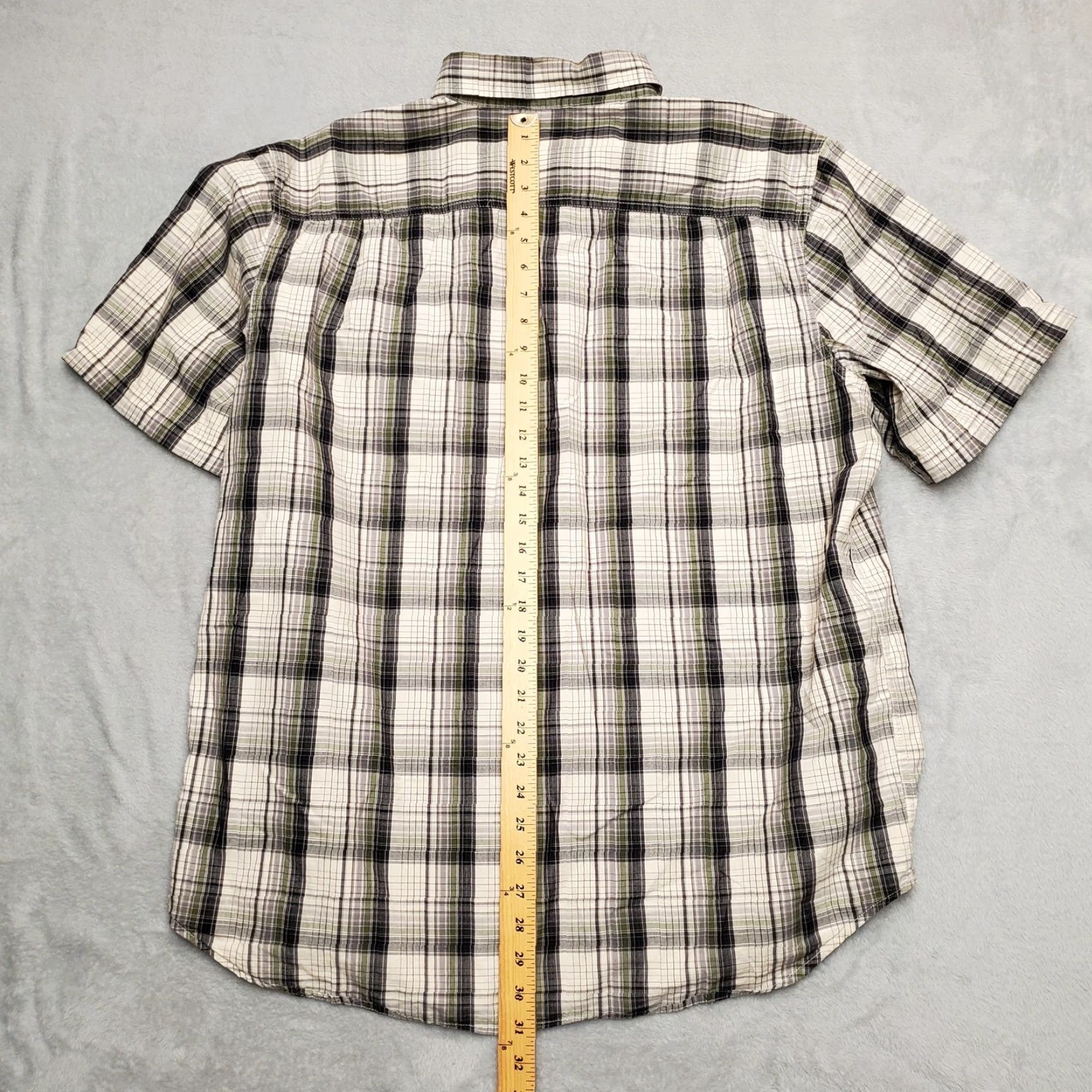 Carhartt Carhartt Shirt Mens XL Black Plaid Relaxed Fit Short Sleeve Outdoors Button-Up Shirt Size US XL / EU 56 / 4 - 7 Thumbnail