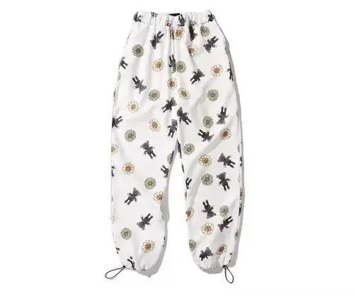 Japanese Brand 21SS Indigo Union Japan White Cartoon Flowers Pants Size US 32 / EU 48 - 4 Thumbnail