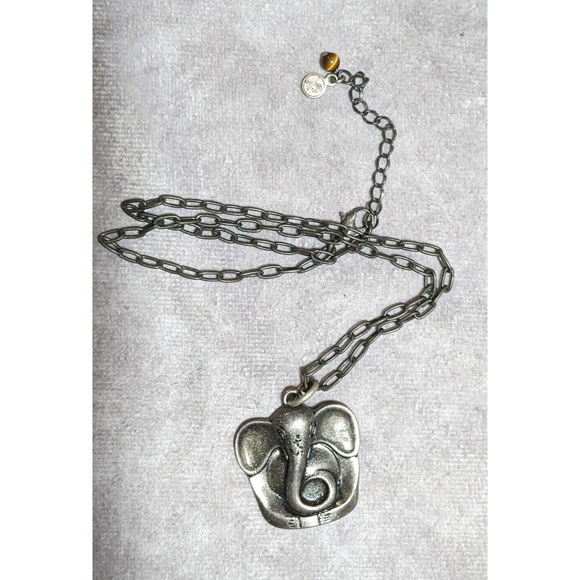 Other Axcess Liz Claiborne Silver Elephant Necklace Size ONE SIZE - 14 Thumbnail