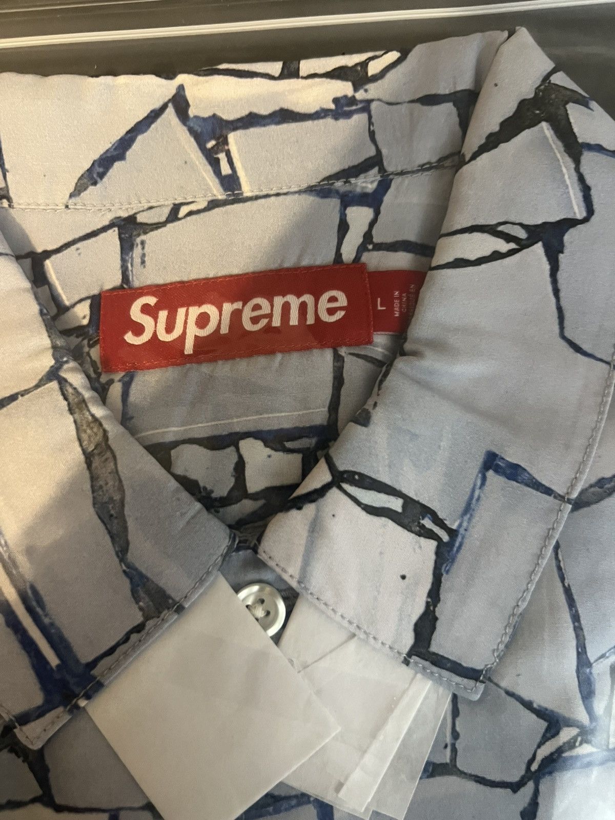 Supreme Supreme Mosaic S/S Shirt (Size Large) Size US L / EU 52-54 / 3 - 4 Thumbnail