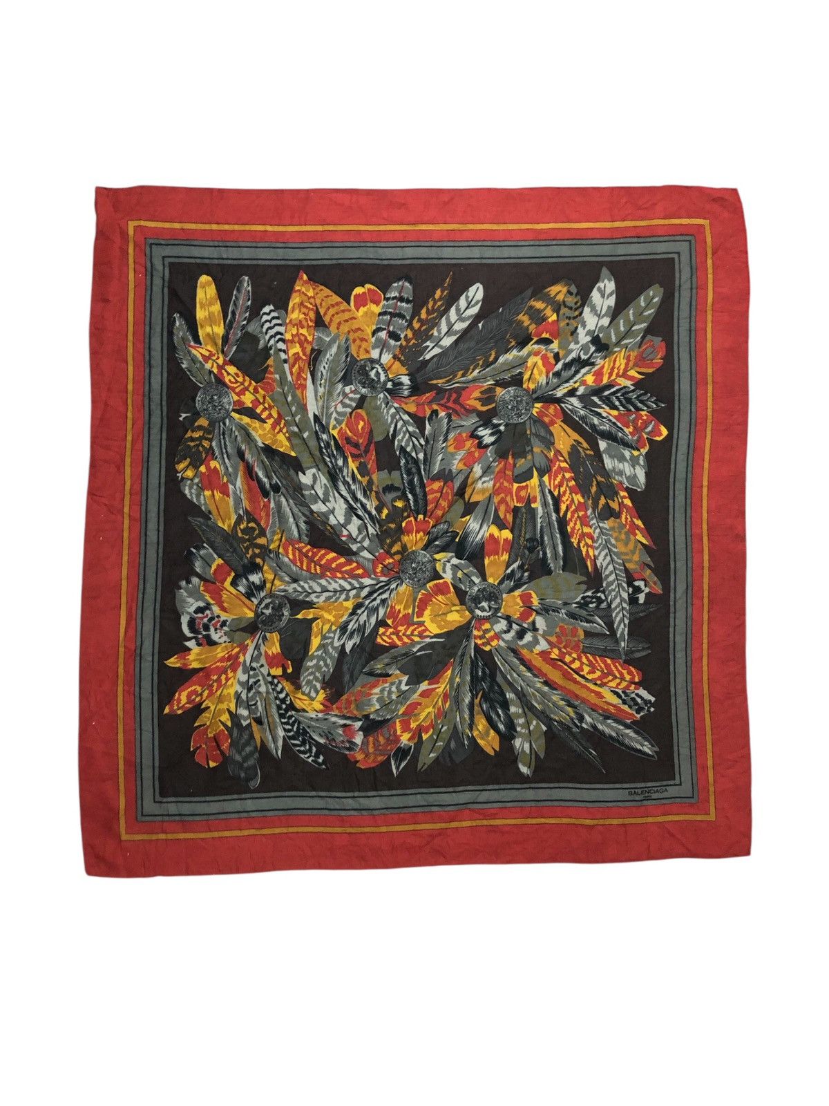 Balenciaga Vintage Balenciaga Scarves Abstrac Motive Design Size ONE SIZE - 1 Thumbnail
