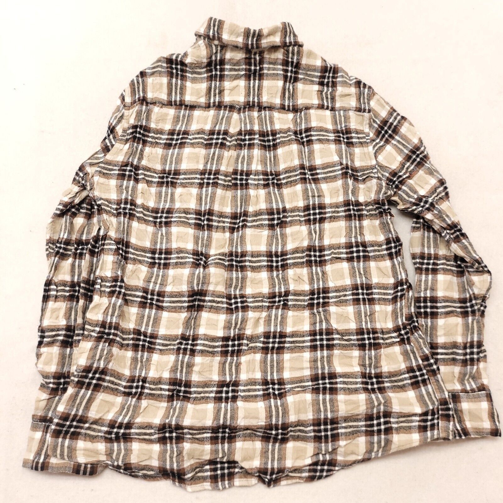 Croft & Barrow Croft & Barrow Tartan Flannel Shirt Mens Size Large L Beige Size US L / EU 52-54 / 3 - 10 Thumbnail