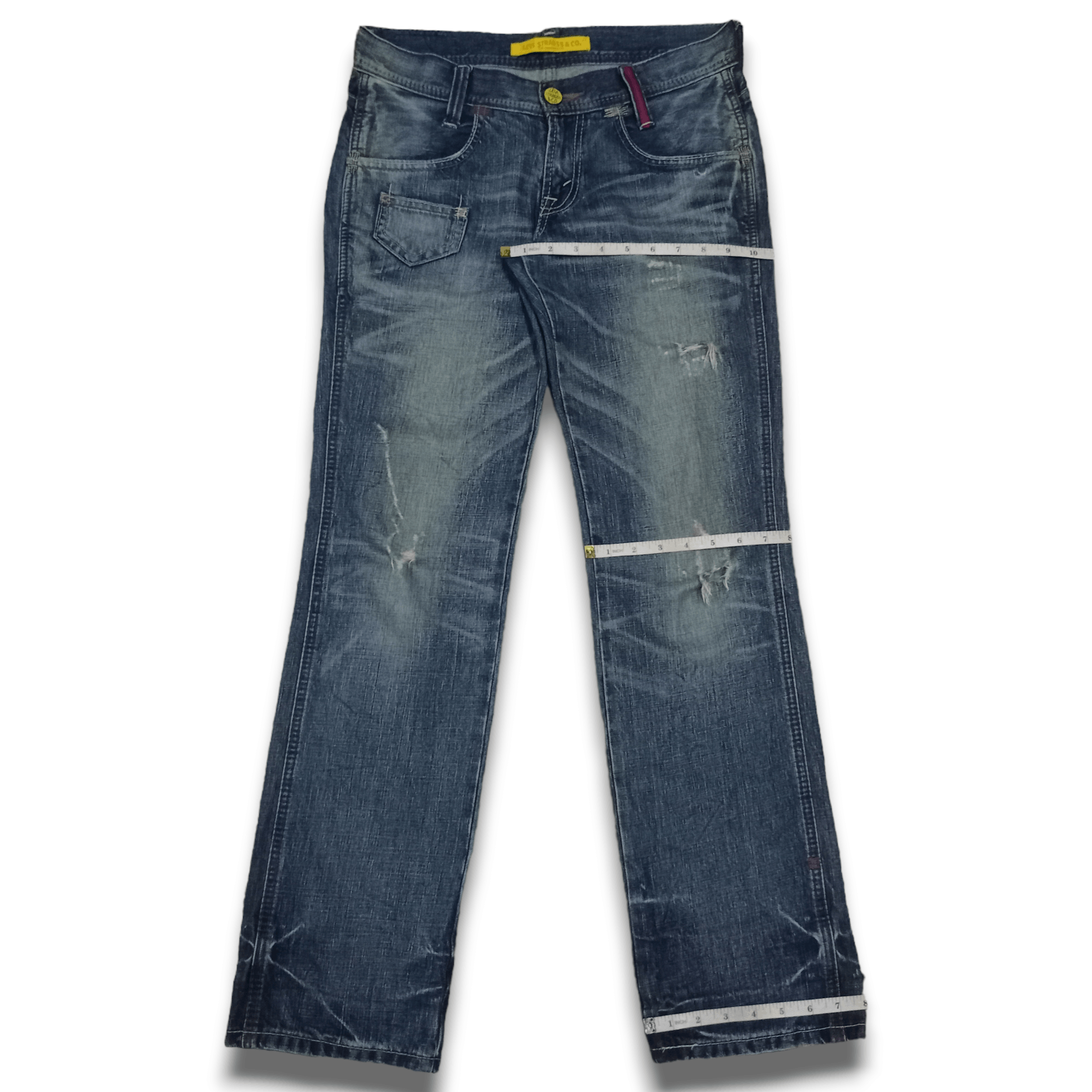 Levi's × Levi's Vintage Clothing Vintage Levis Avant Garde Style Ripped Loose Jeans 31x31 Size US 31 - 12 Thumbnail