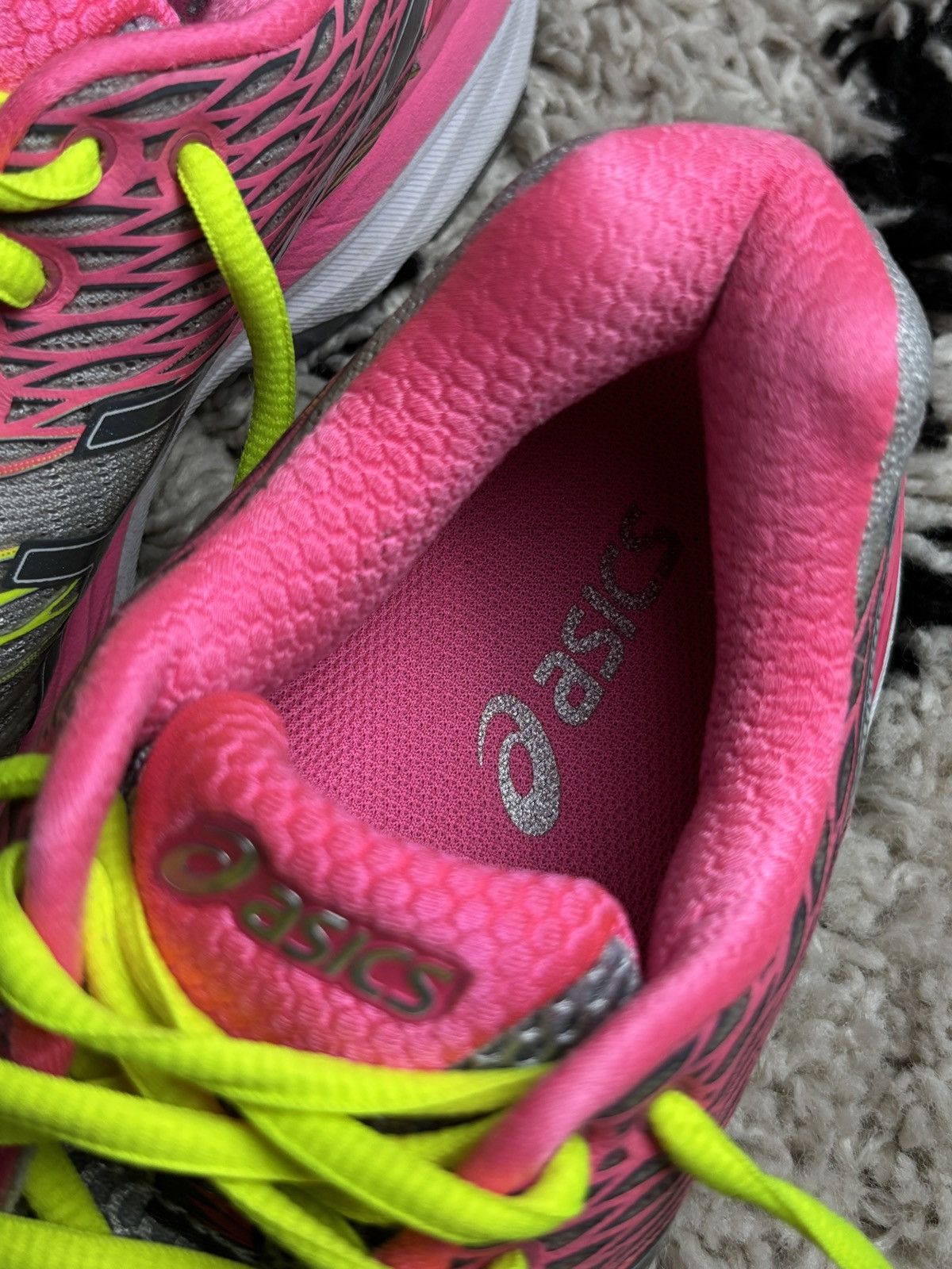 Asics Asics Gel Nimbus 18 Crazy Multicolor Pink Running Sneakers Size US 7.5 / IT 37.5 - 14 Thumbnail