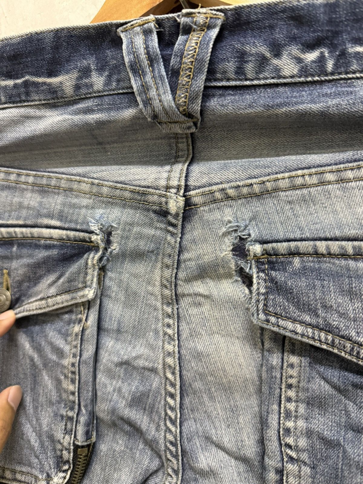 Le Grande Bleu (L.G.B.) ☠️ Archival PPFM lgb style Bondage Curved Denim Size US 32 / EU 48 - 9 Thumbnail