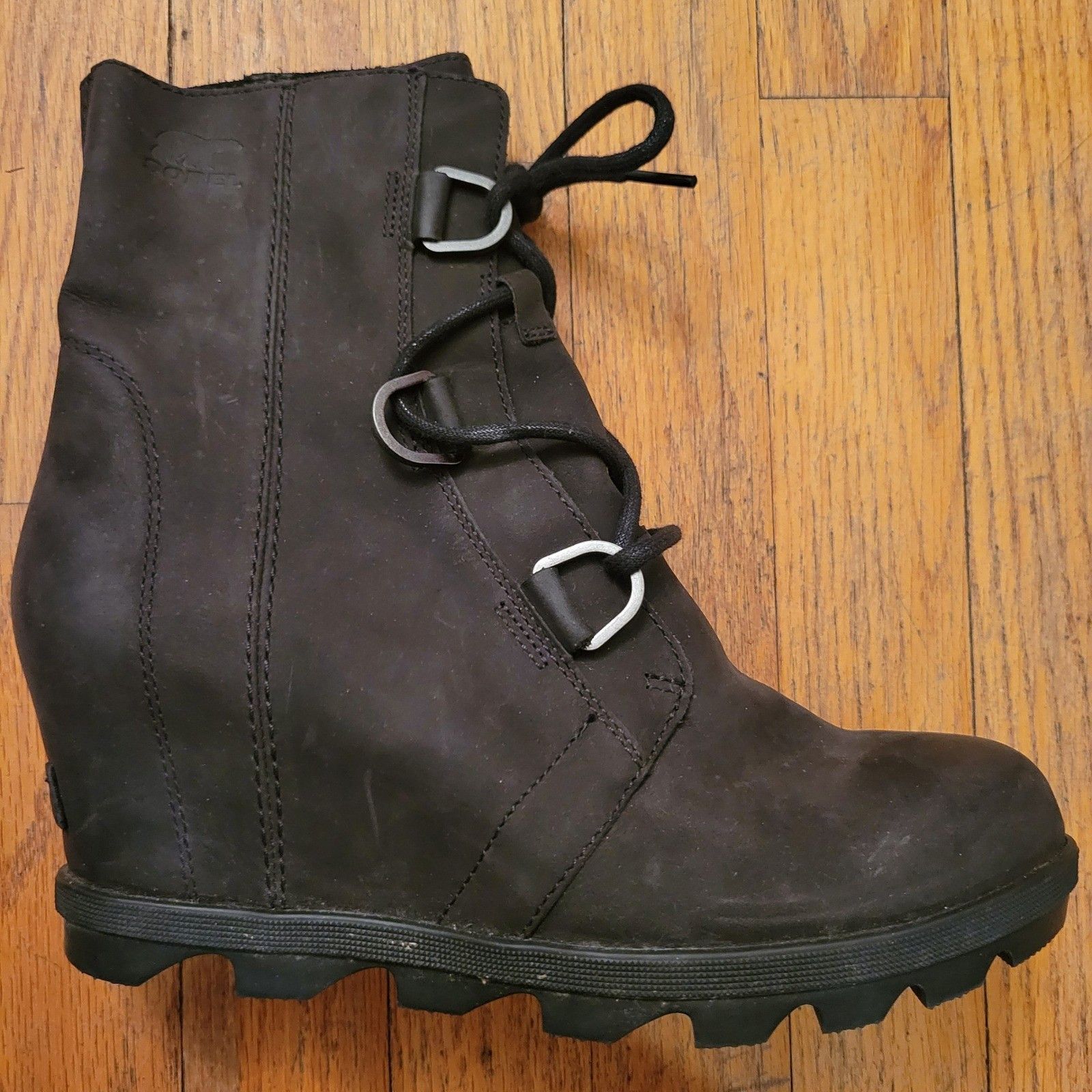 SOREL Sorel 9 Joan Arctic Wedge II Boots Black Leather Waterproof Size US 9 / IT 39 - 9 Thumbnail