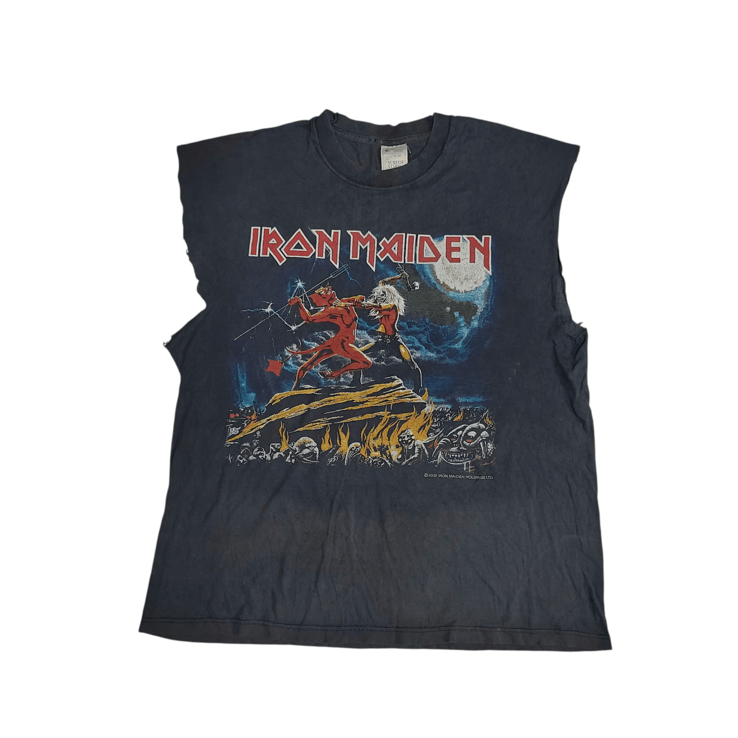 Iron Maiden Vintage Iron Maiden 2002 Distressed Destroyed T Shirt Size US XL / EU 56 / 4 - 1 Thumbnail