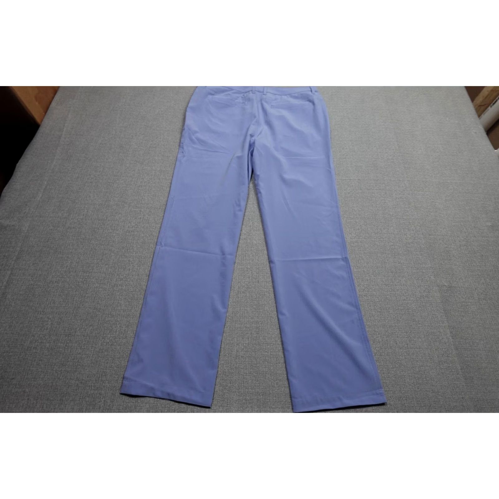 Vintage Short Par 4 Mens Chino Pants 34x32 Blue Regular Fit Golf Microfiber Flat Front Straight Leg Pants Size US 34 / EU 50 - 3 Thumbnail