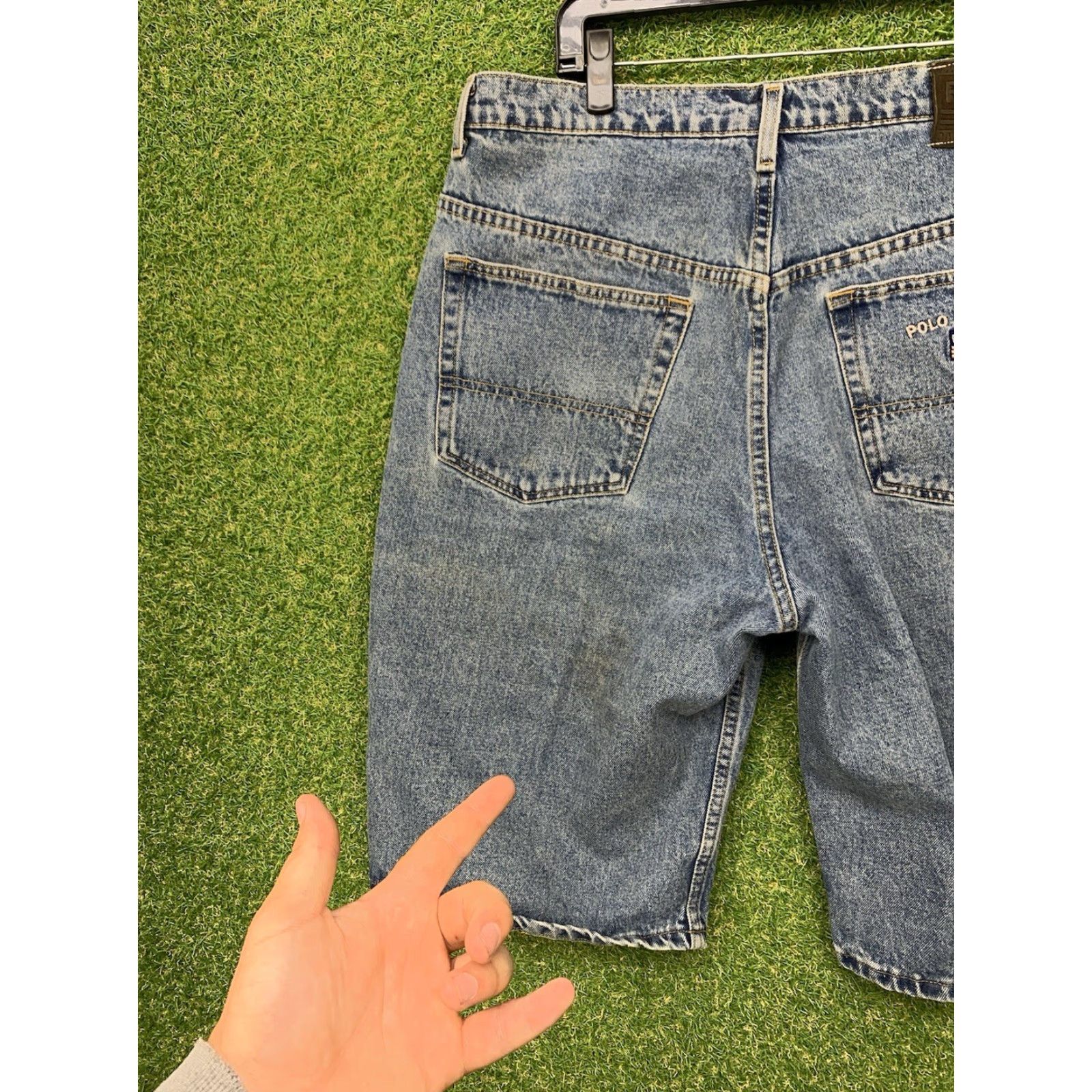 Polo Ralph Lauren VINTAGE Polo Ralph Lauren Denim Shorts Men 38 Baggy Y2K 90s Skater Wide Leg Blue USA Jean Shorts Mens 38 Baggy 90s Y2K Polo Ralph Lauren Jeans Shorts Size US M / EU 48-50 / 2 - 4 Thumbnail
