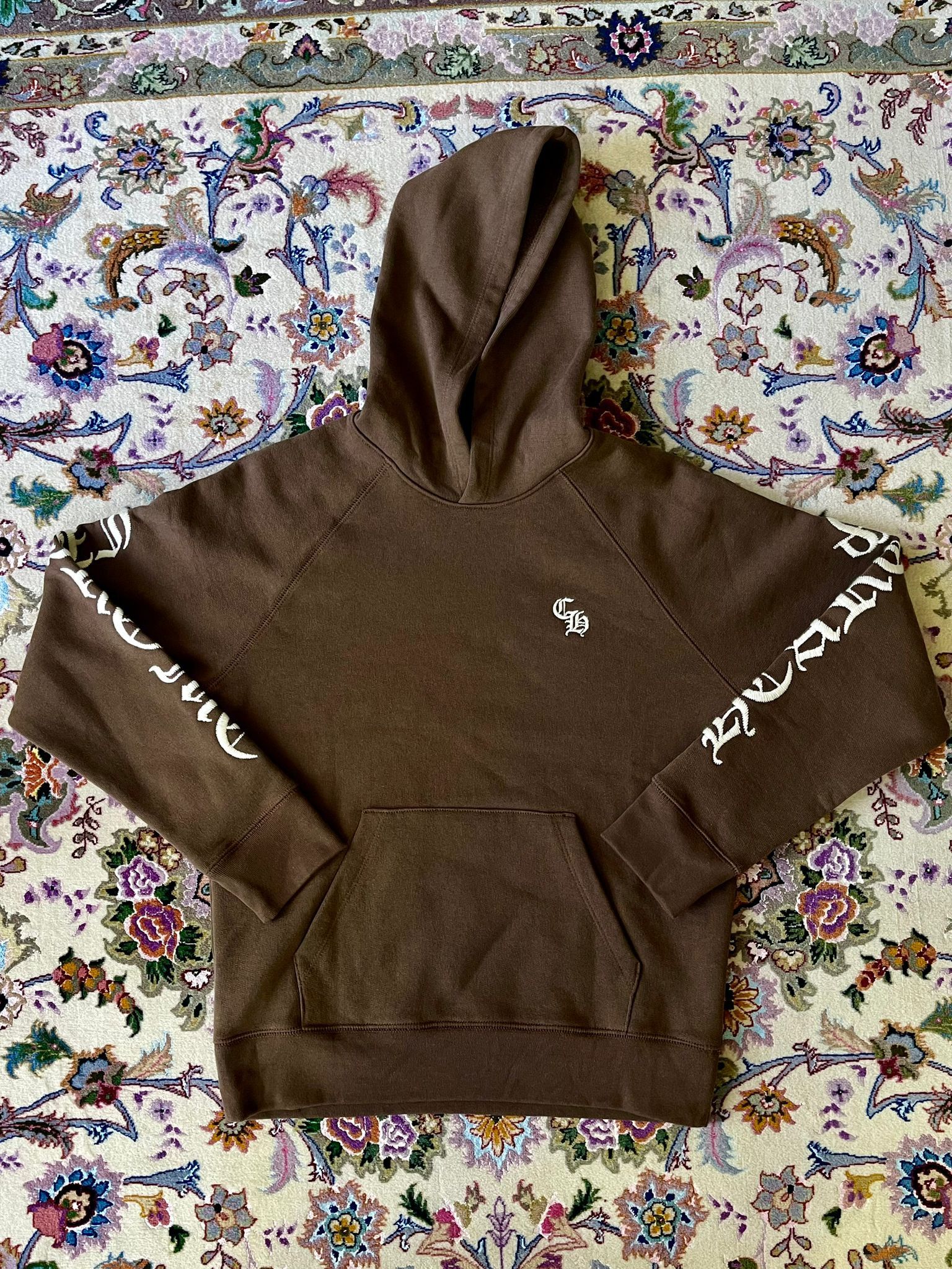 Image of Chrome Hearts Slo Ride Hoodie Brown, Men's (Size Small)