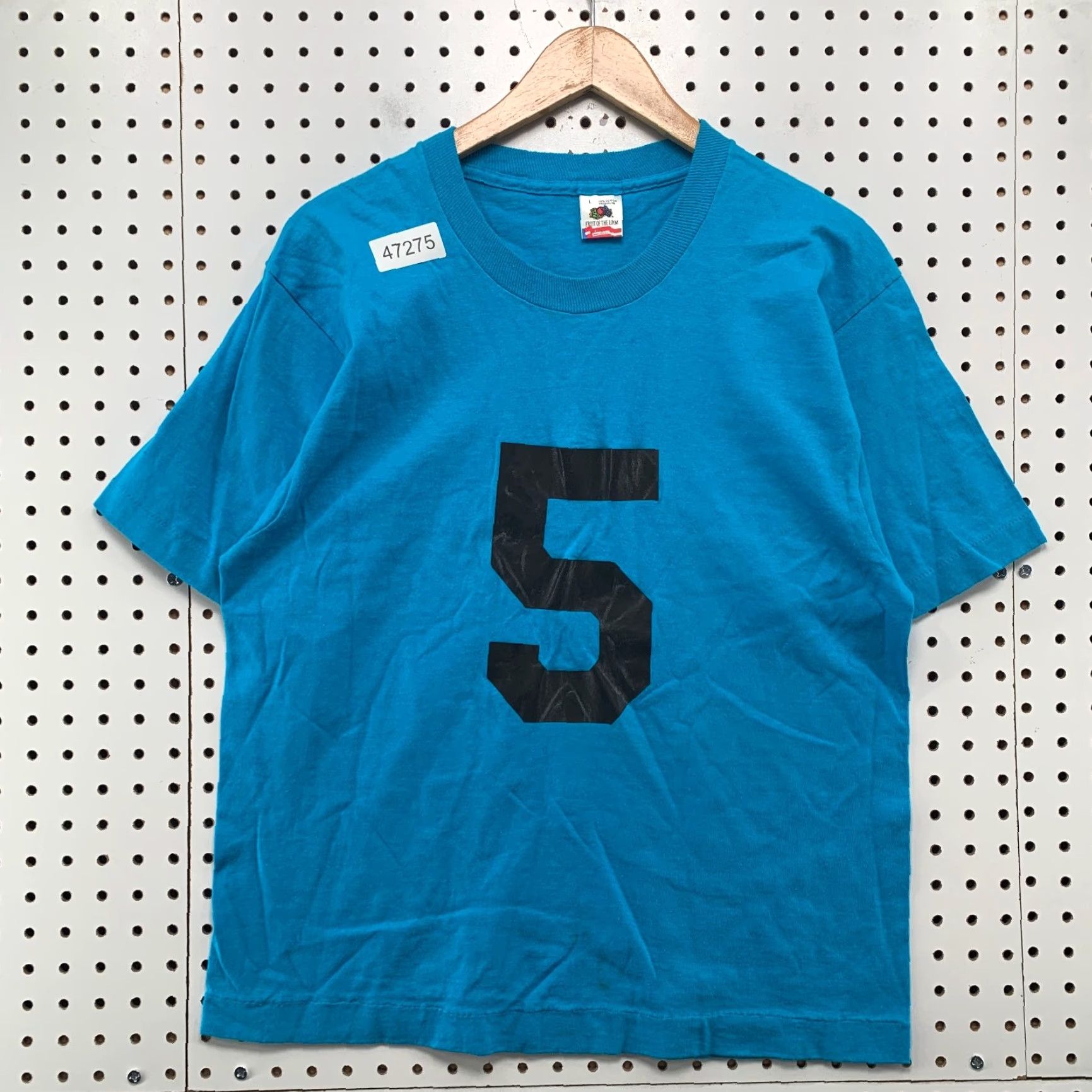 Fruit Of The Loom VINTAGE Fruit of the Loom Shirt Mens L Blue 90s USA Short Sleeve Cotton T-Shirt Size US L / EU 52-54 / 3 - 2 Thumbnail