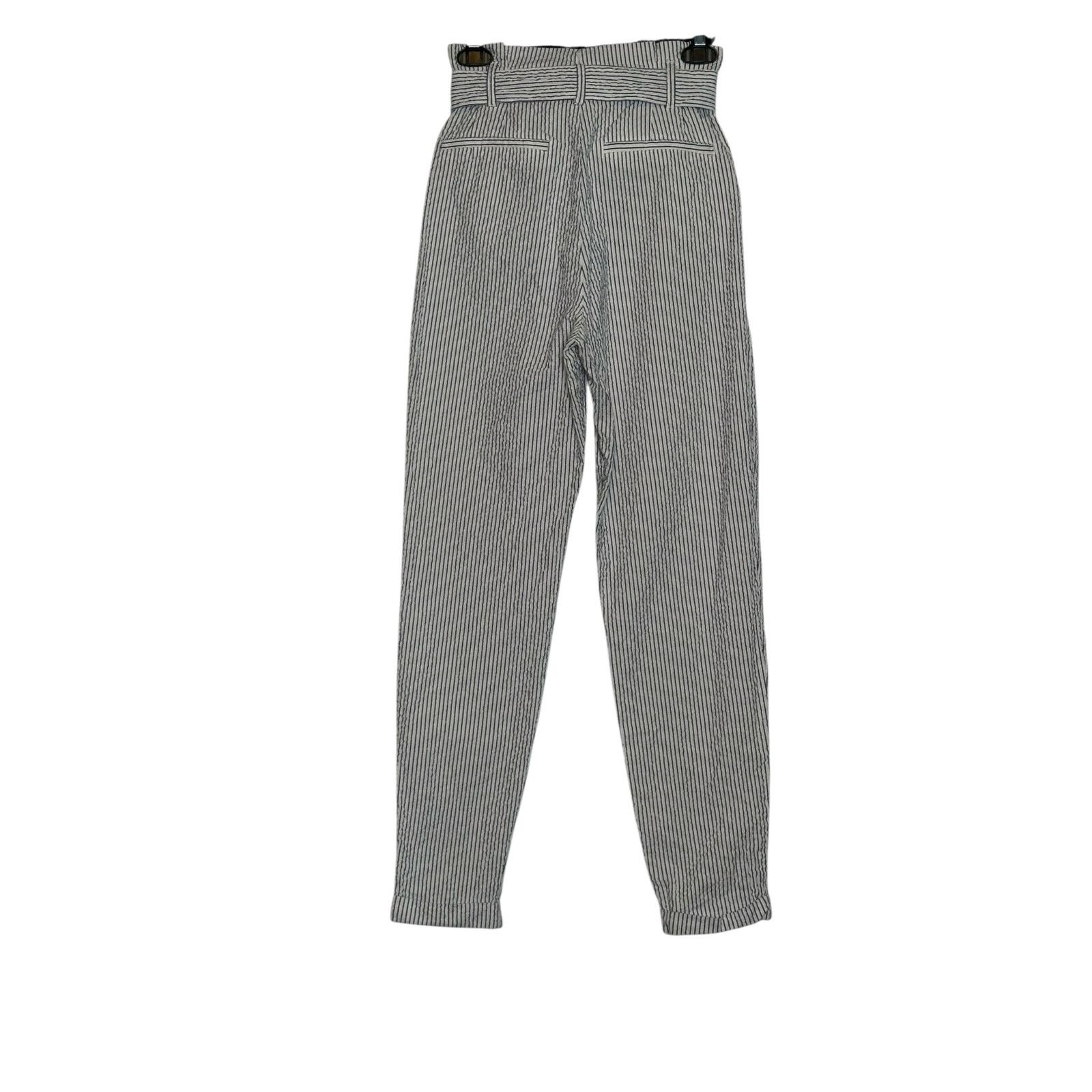 H&M H&M white blue pinstripes pleated high waist pants size 4 Size 27" / US 4 / IT 40 - 11 Thumbnail