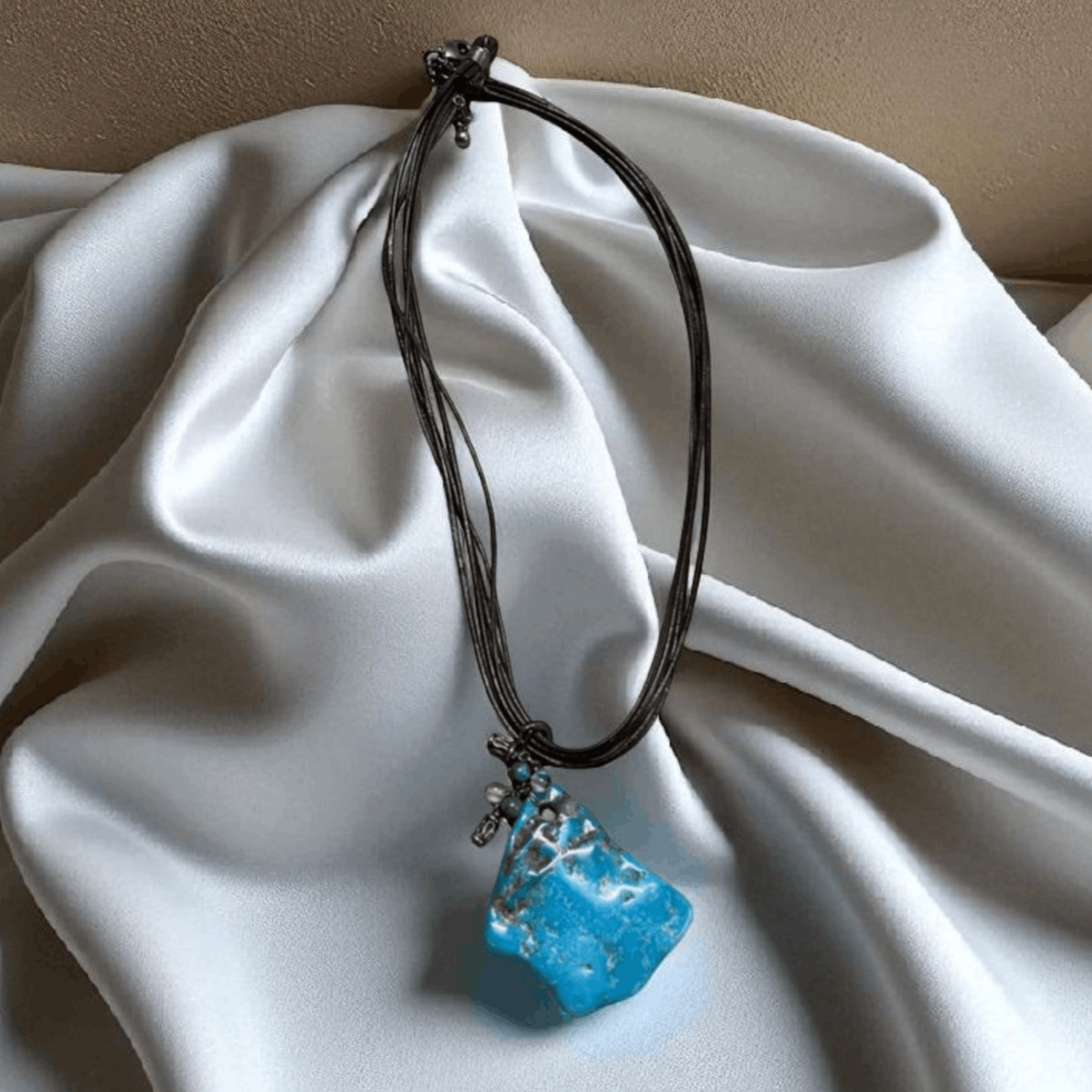 Other Turquoise Pendant with Leather Necklaces Size ONE SIZE - 1 Thumbnail