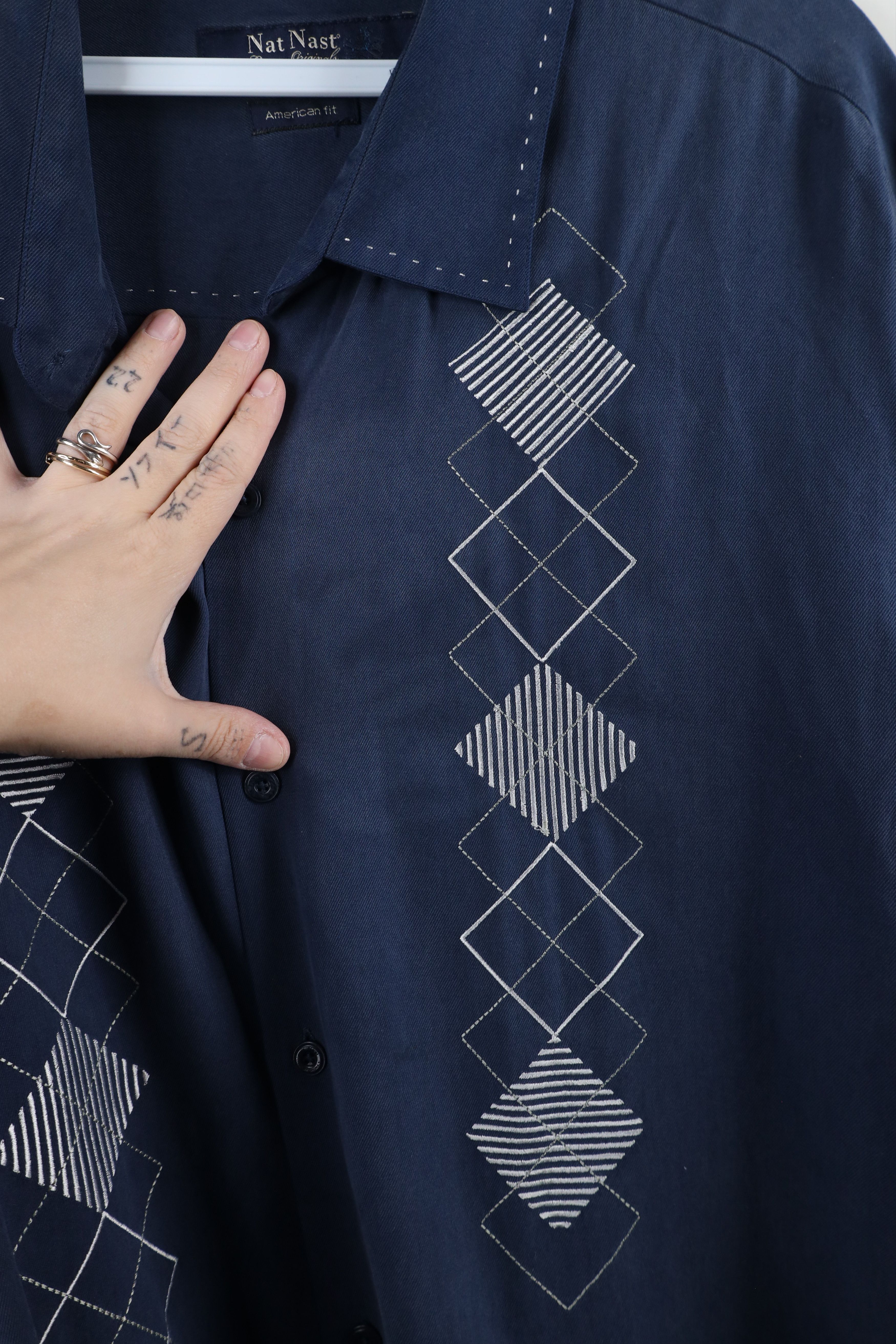 Nat Nast × Vintage Vintage Nat Nast Luxury Originals Diamond Button Shirt Size US XXL / EU 58 / 5 - 9 Thumbnail