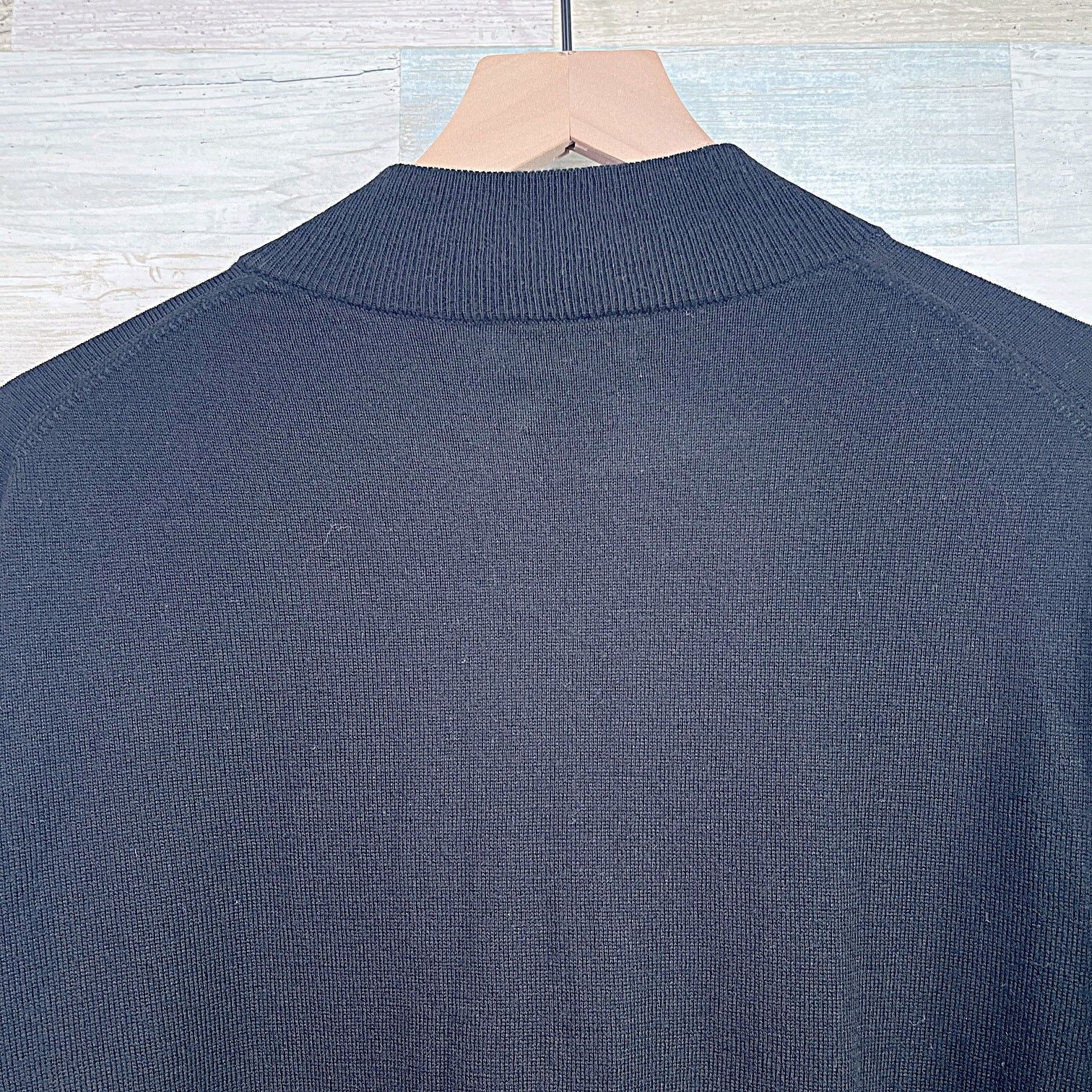 Peter Millar Peter Millar Silk Merino Wool 1/4 Zip Sweater Black Mens 2XL Size US XXL / EU 58 / 5 - 4 Thumbnail