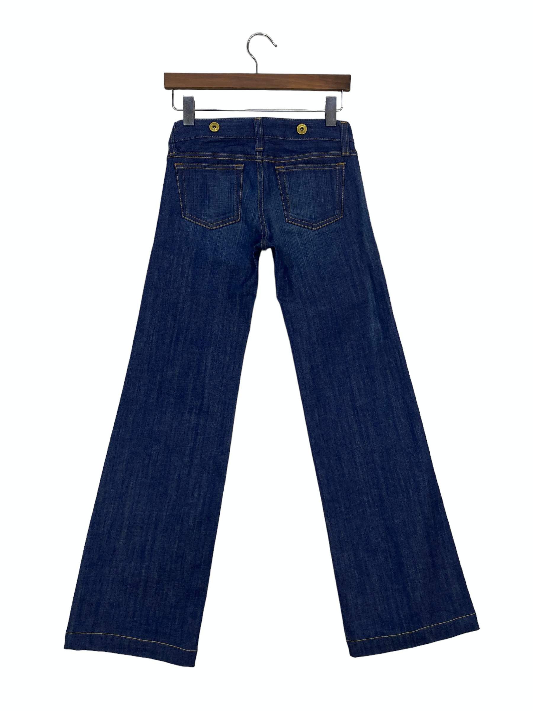image of Moussy Jeans Bootcut Jeans Low Rise Jeans in Blue, Women's (Size 24)