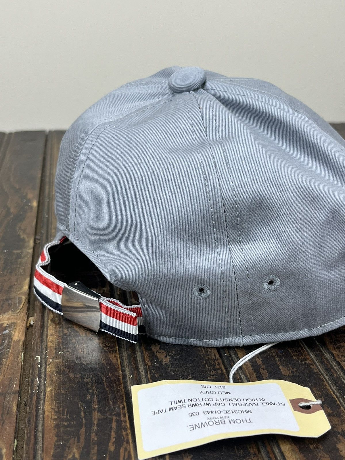 Thom Browne Thom Browne Grey 6-Panel Baseball Cap Size ONE SIZE - 6 Thumbnail