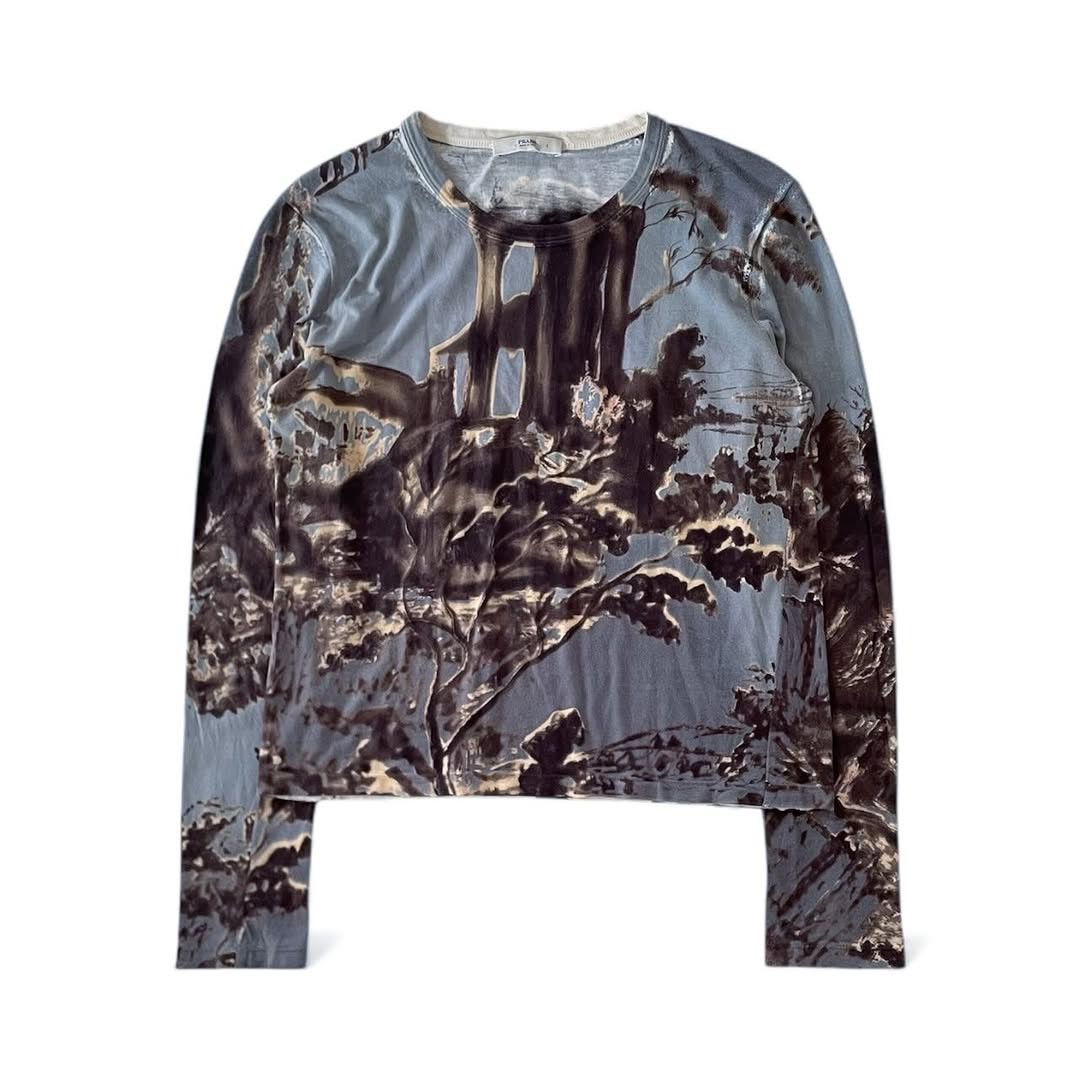 Prada Archive F/W2004 Runway Roman Ruins Landscape Printed