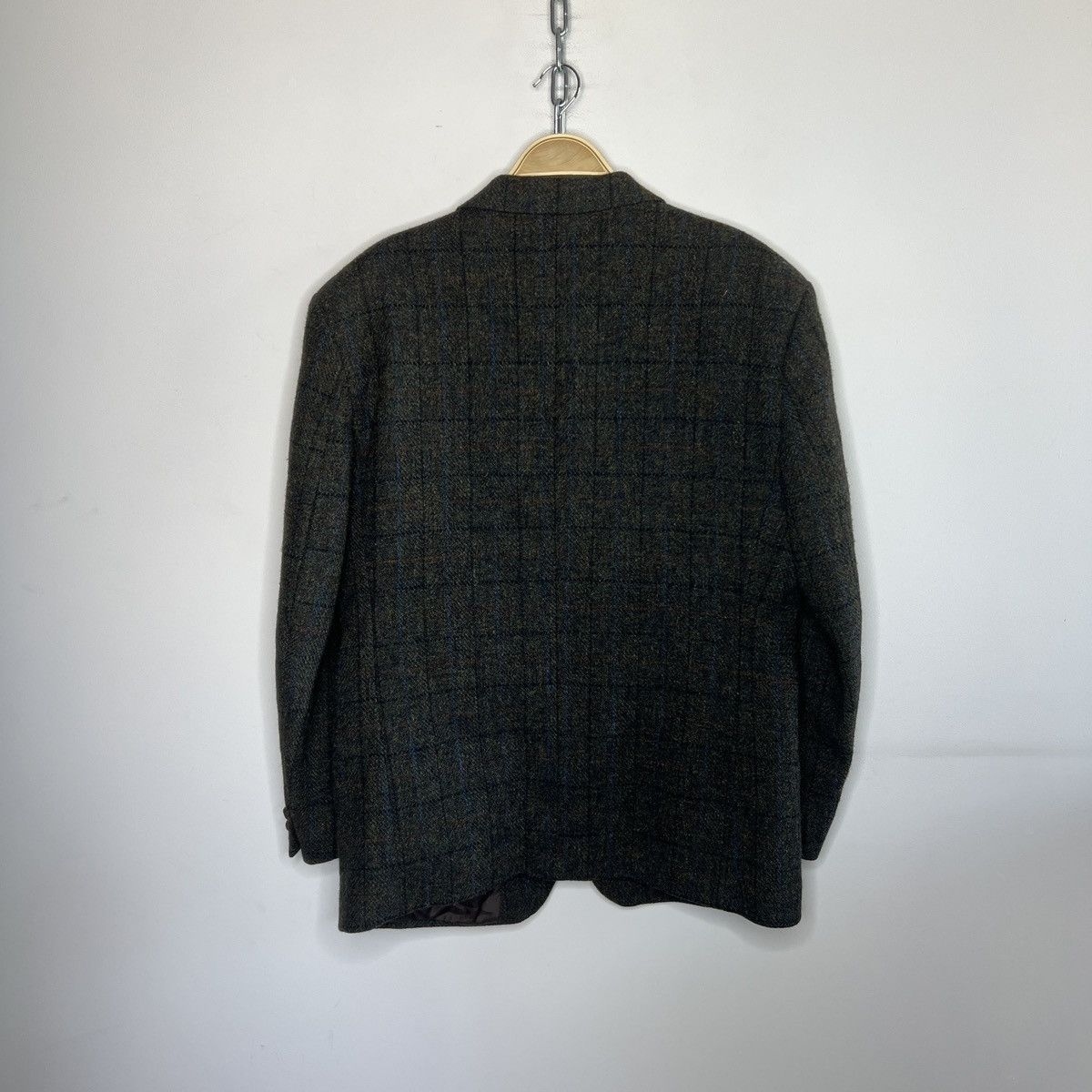 Harris Tweed Vtg Harris Tweed Dark Green Coat WOOL Jacket Blazer 42 R Size 42R - 9 Thumbnail