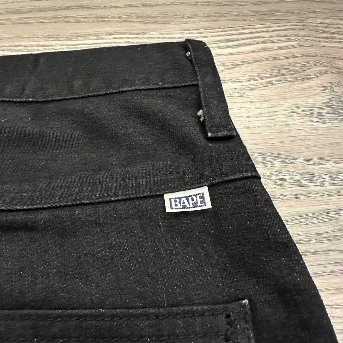 Bape Bape Black Damaged Denim Jeans Ape Milo Nigo Ye Pharrell Size US 34 / EU 50 - 6 Thumbnail