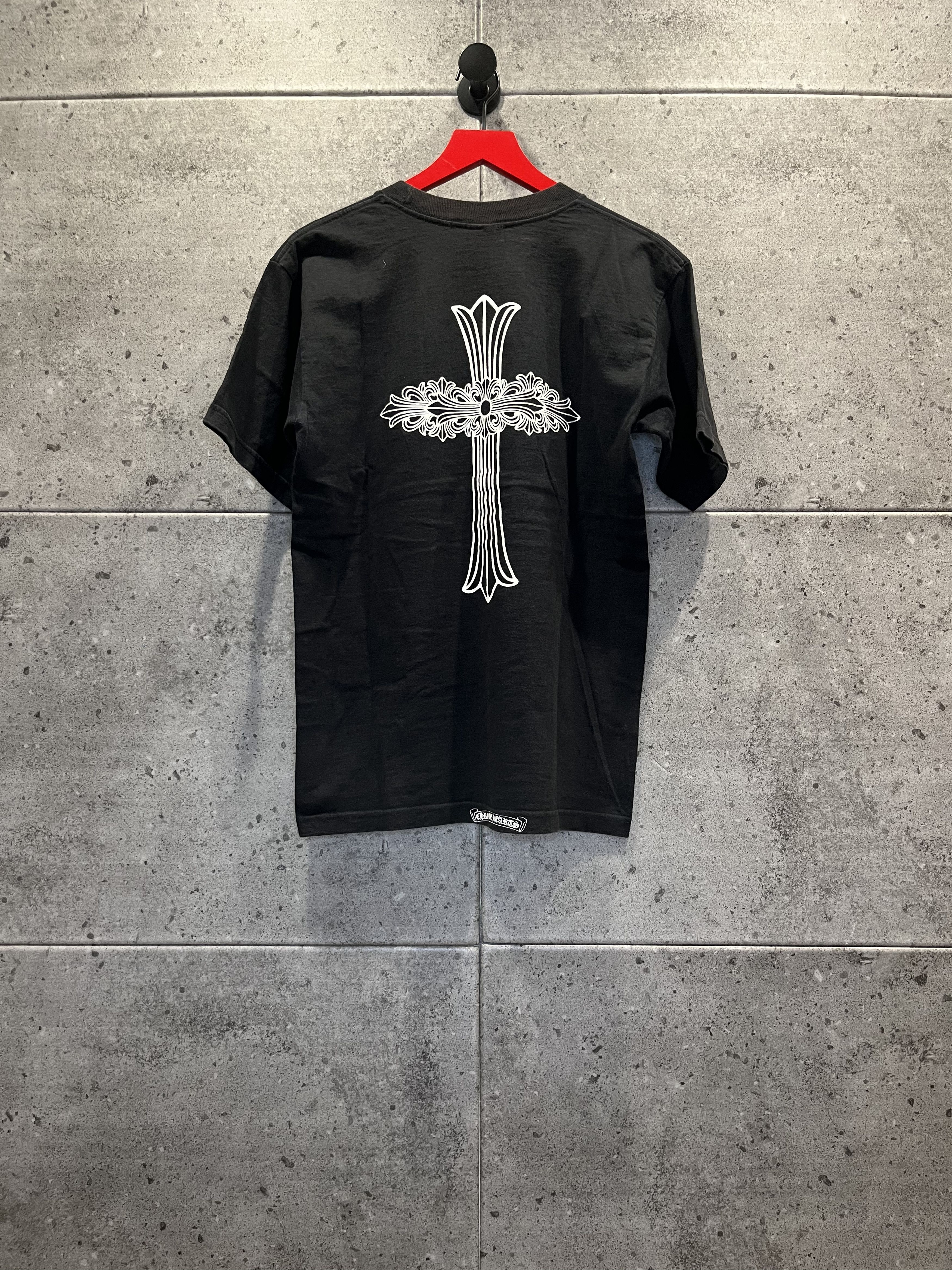Pre-owned Chrome Hearts X Vintage Chrome Hearts Vintage Gothic Cross T Shirt In Black